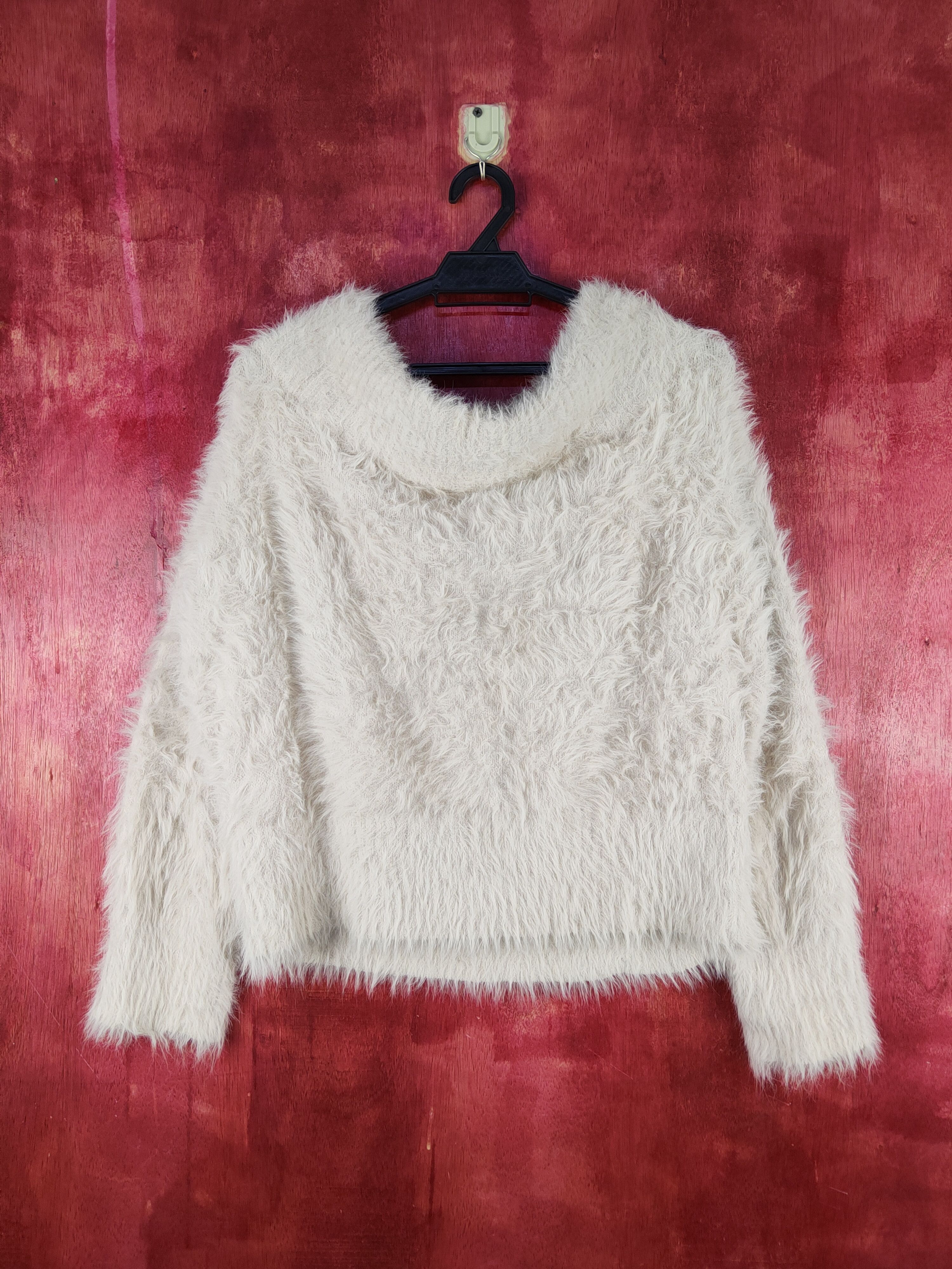 Homespun Knitwear × Japanese Brand × Vintage Sense of Place Beige Shag Shaggy Fur Mohair Knitwear #S1998 Size M / US 6-8 / IT 42-44 - 7 Thumbnail