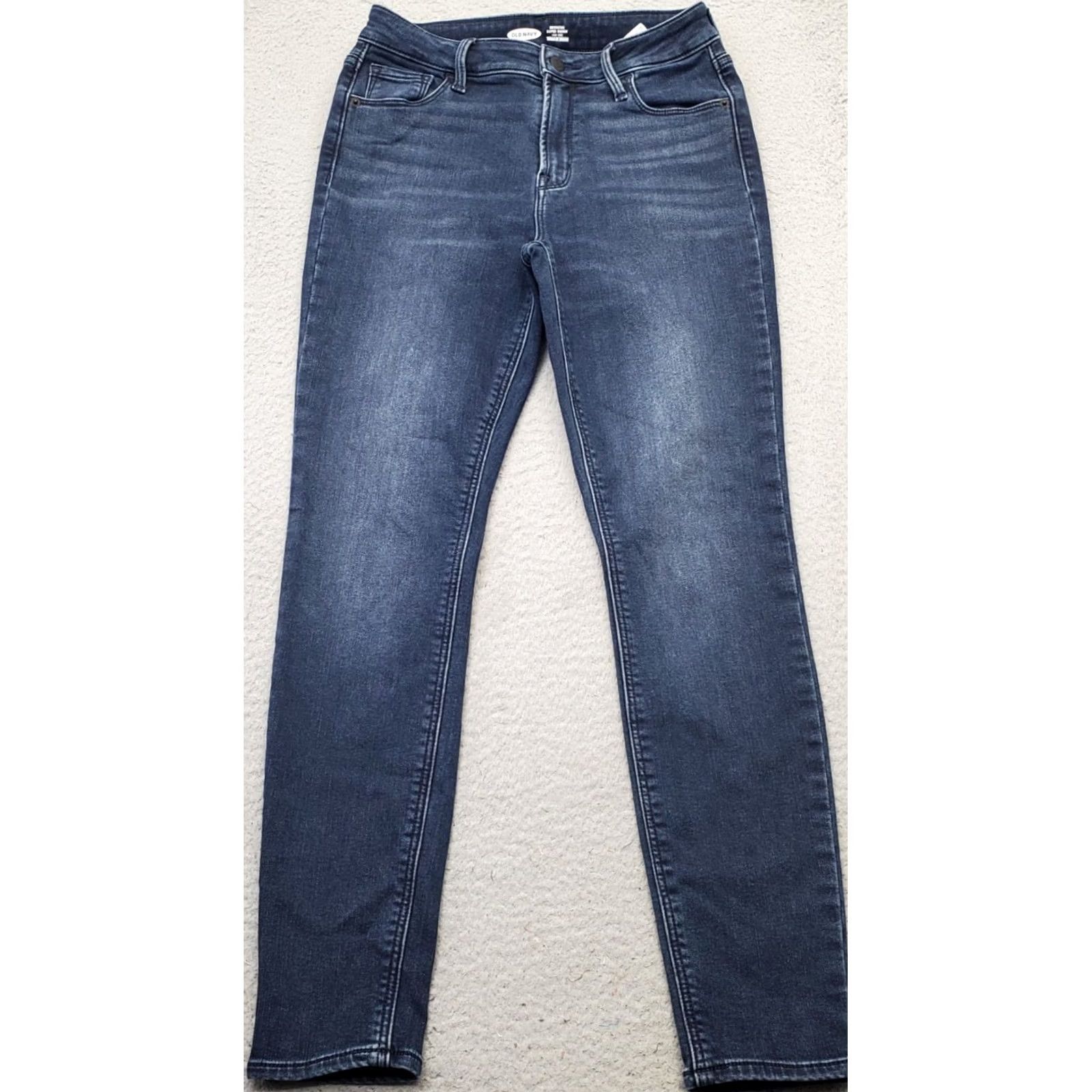 Old Navy Old Navy Rockstar Jeans Womens 6 Blue Denim High Rise Skinny Jeans 5-Pocket Denim Denim Blue Womens Size 6 VINTAGE? Size 28" / US 6 / IT 42 - 2 Thumbnail