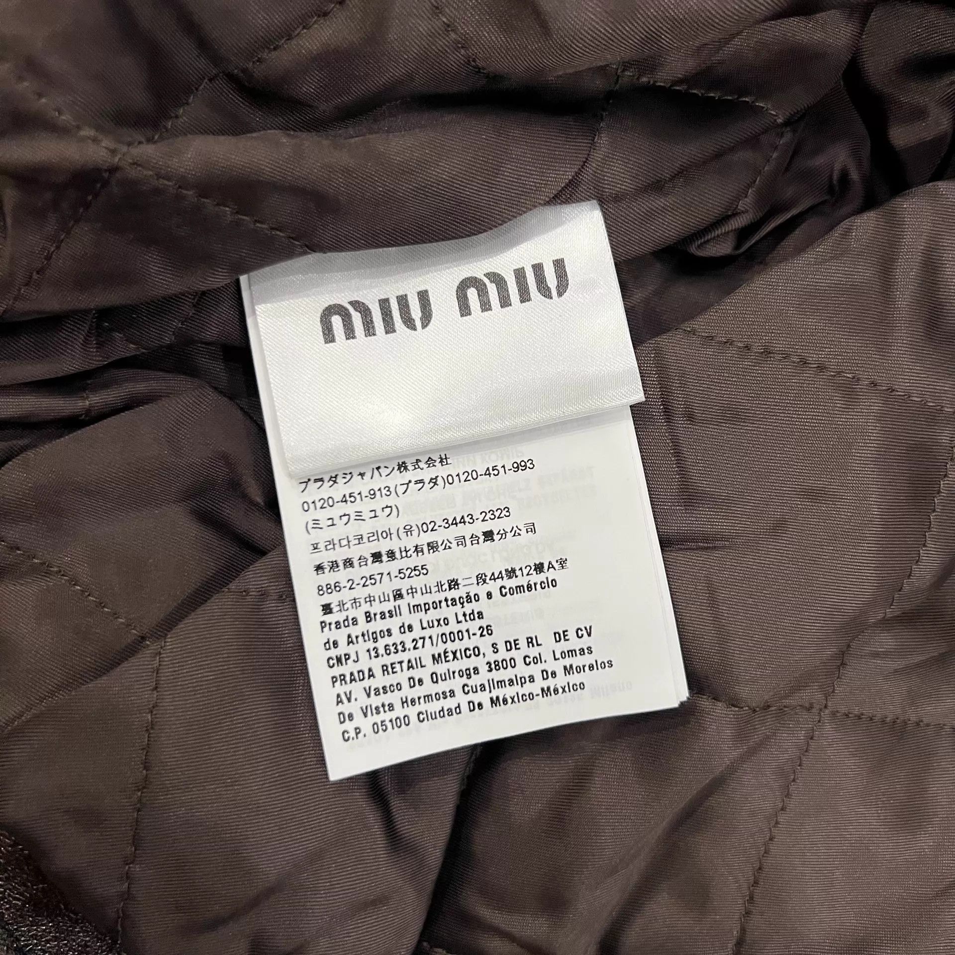 Miu Miu MIU MIU Tan Lambskin Short Jacket w/ Shearling Collar Logo Size XS / US 0-2 / IT 36-38 - 7 Thumbnail