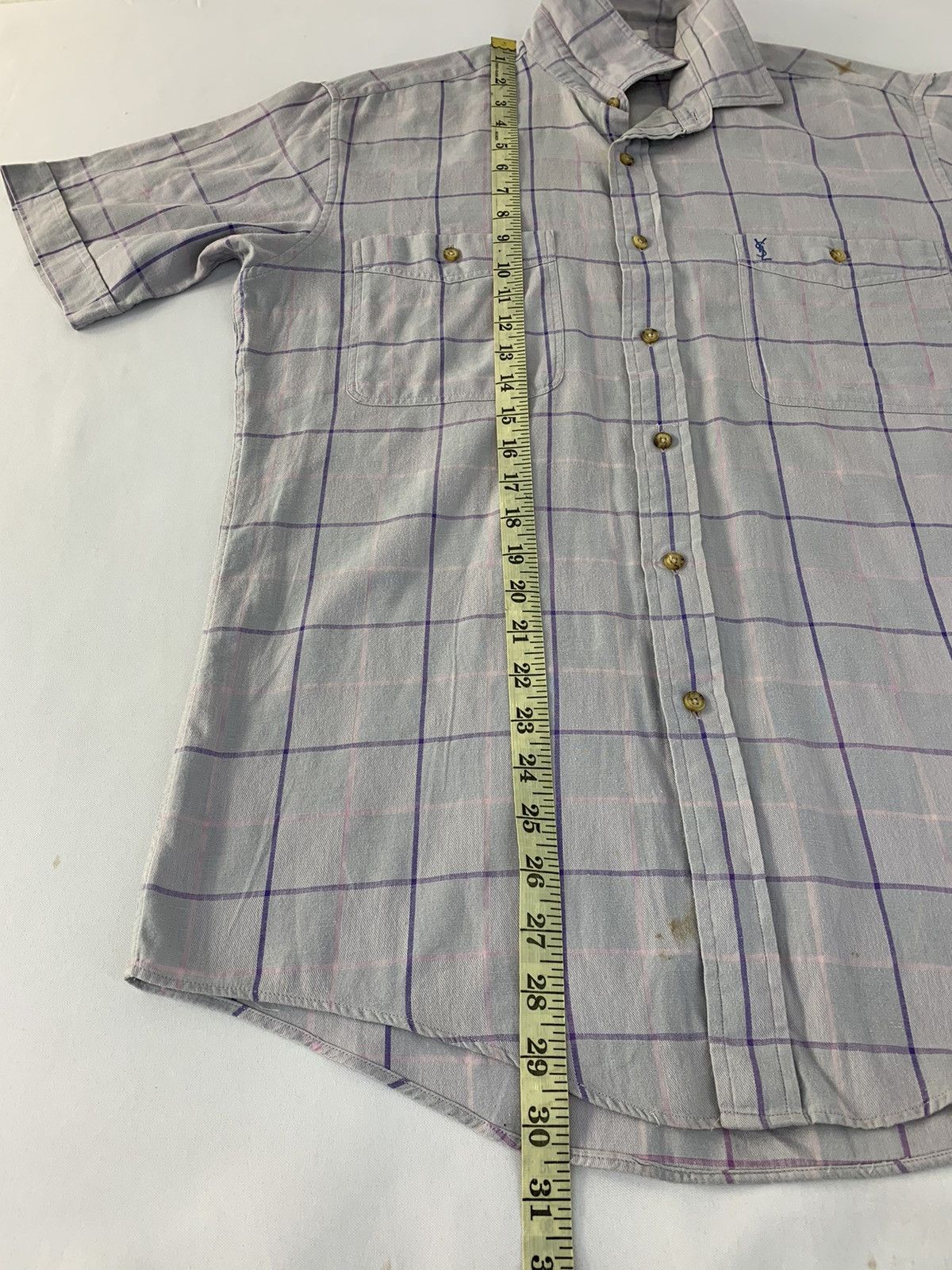 Yves Saint Laurent Vintage YSL Saint Laurent Menswear Checked Button Up Shirt Size US M / EU 48-50 / 2 - 11 Thumbnail