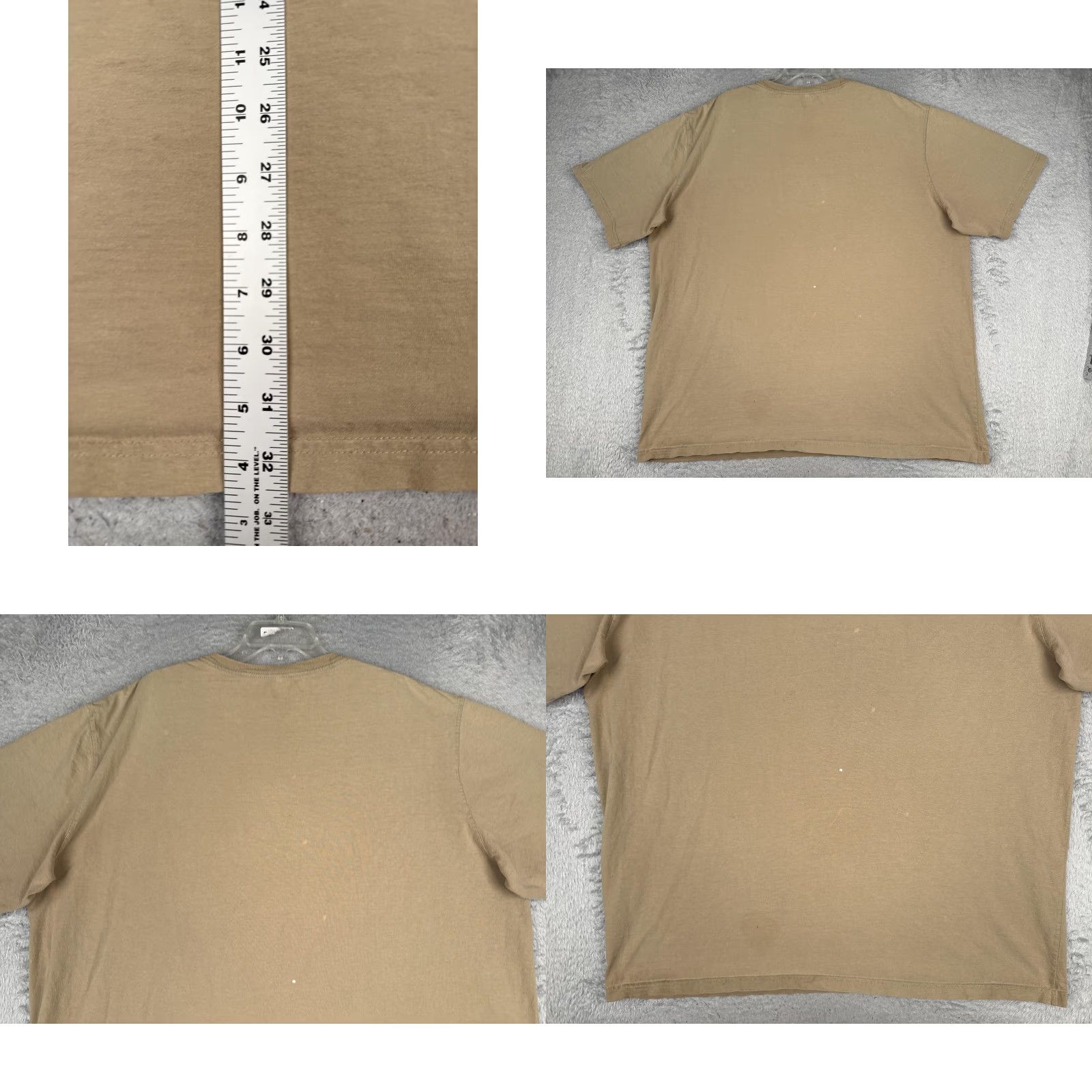 Carhartt Carhartt Shirt Mens 2XL Beige Crew Neck Short Sleeve Pocket Cotton Workwear K87 Size US XXL / EU 58 / 5 - 9 Thumbnail