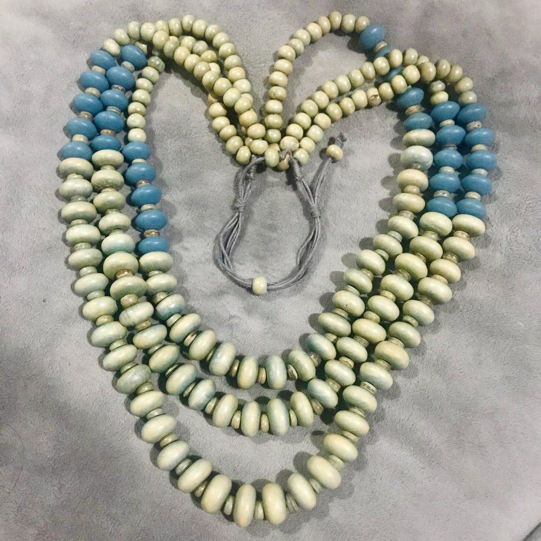 Japanese Brand Y2K Wooden Beads Ethnic Bohemian Necklace Size ONE SIZE - 2 Thumbnail