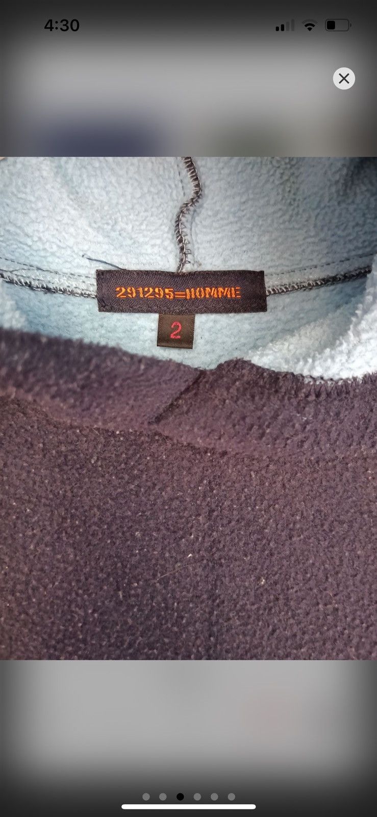 Japanese Brand 291295 Homme Print Fleece Hoodie Pullover Size US M / EU 48-50 / 2 - 3 Thumbnail