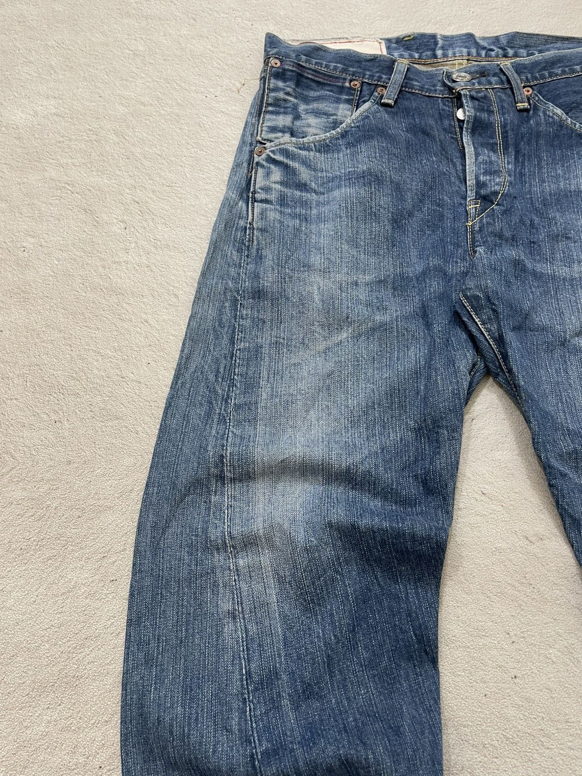 Levi's 2000s Levis 501 Distressed Denim Washed Jeans Loose Fit Y2K Size US 31 - 4 Thumbnail