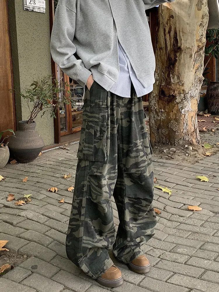 Japanese Brand Retro loose pocket camouflage jeans Size US 32 / EU 48 - 3 Thumbnail