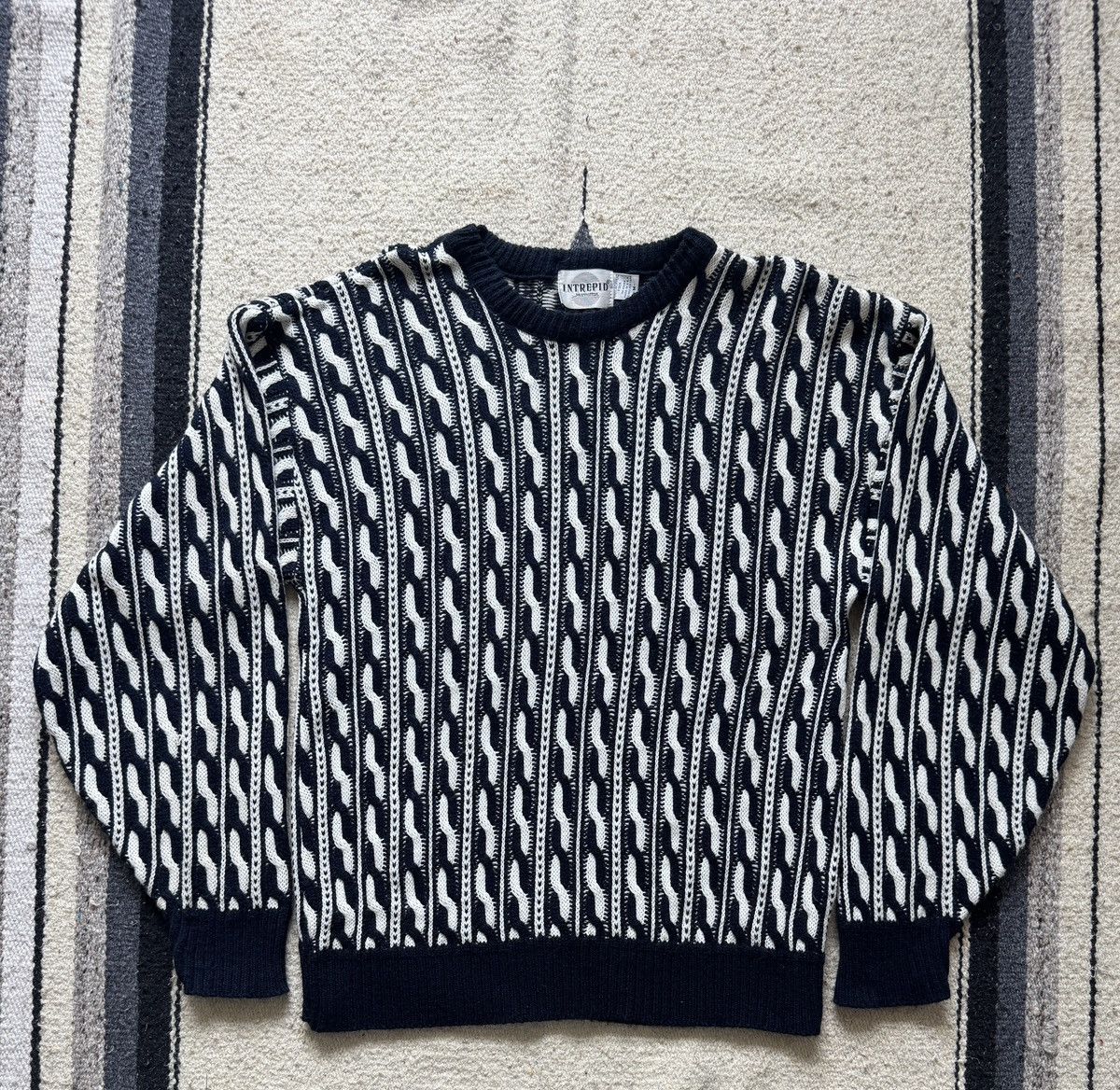 Vintage Vintage 90s Intrepid Manhattan Grandpa Sweater Medium Size US M / EU 48-50 / 2 - 1 Thumbnail