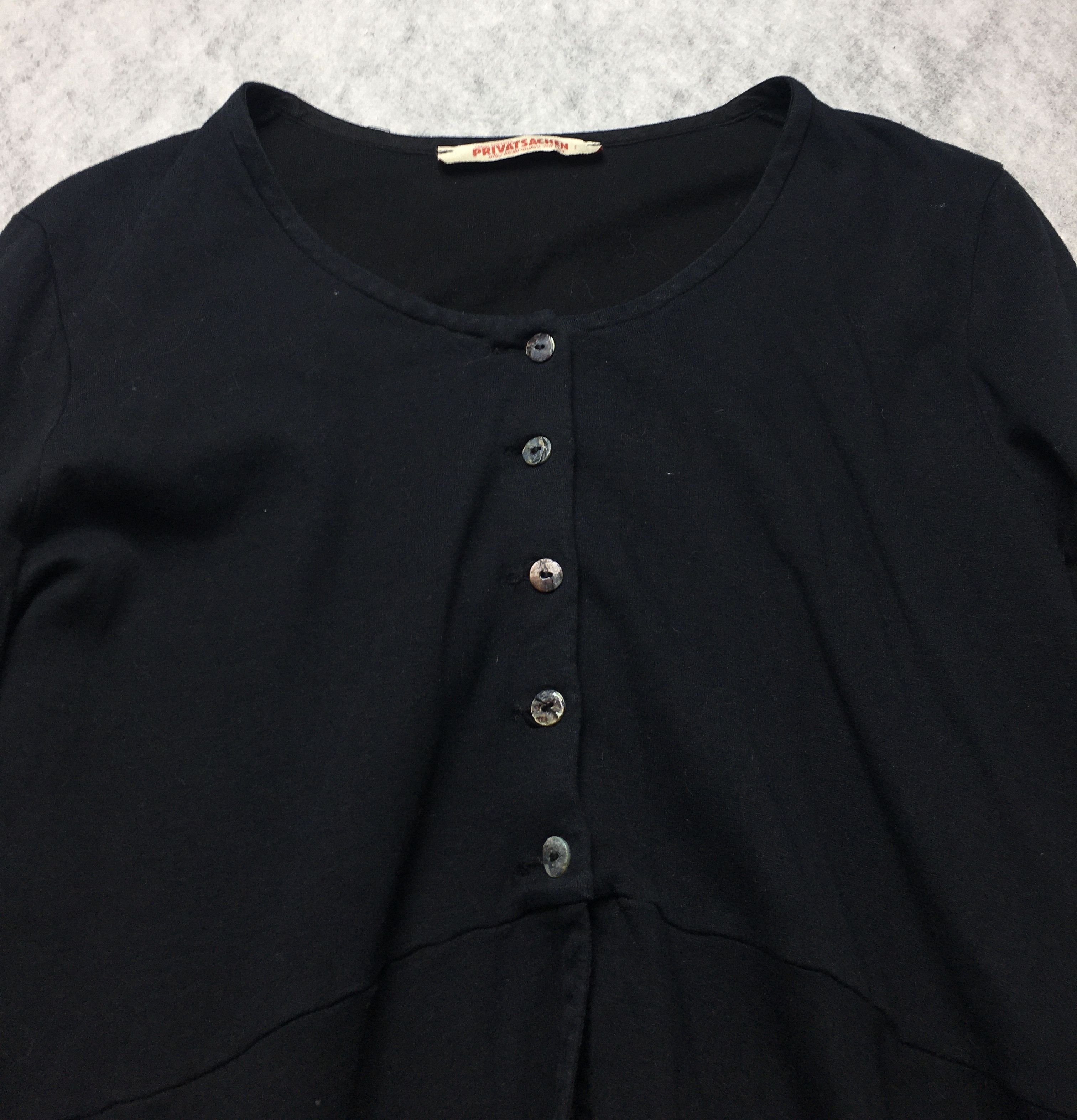 Rundholz Privatsachen Commerz Cocoon Black Cotton Oversized Dress Size M / US 6-8 / IT 42-44 - 7 Thumbnail