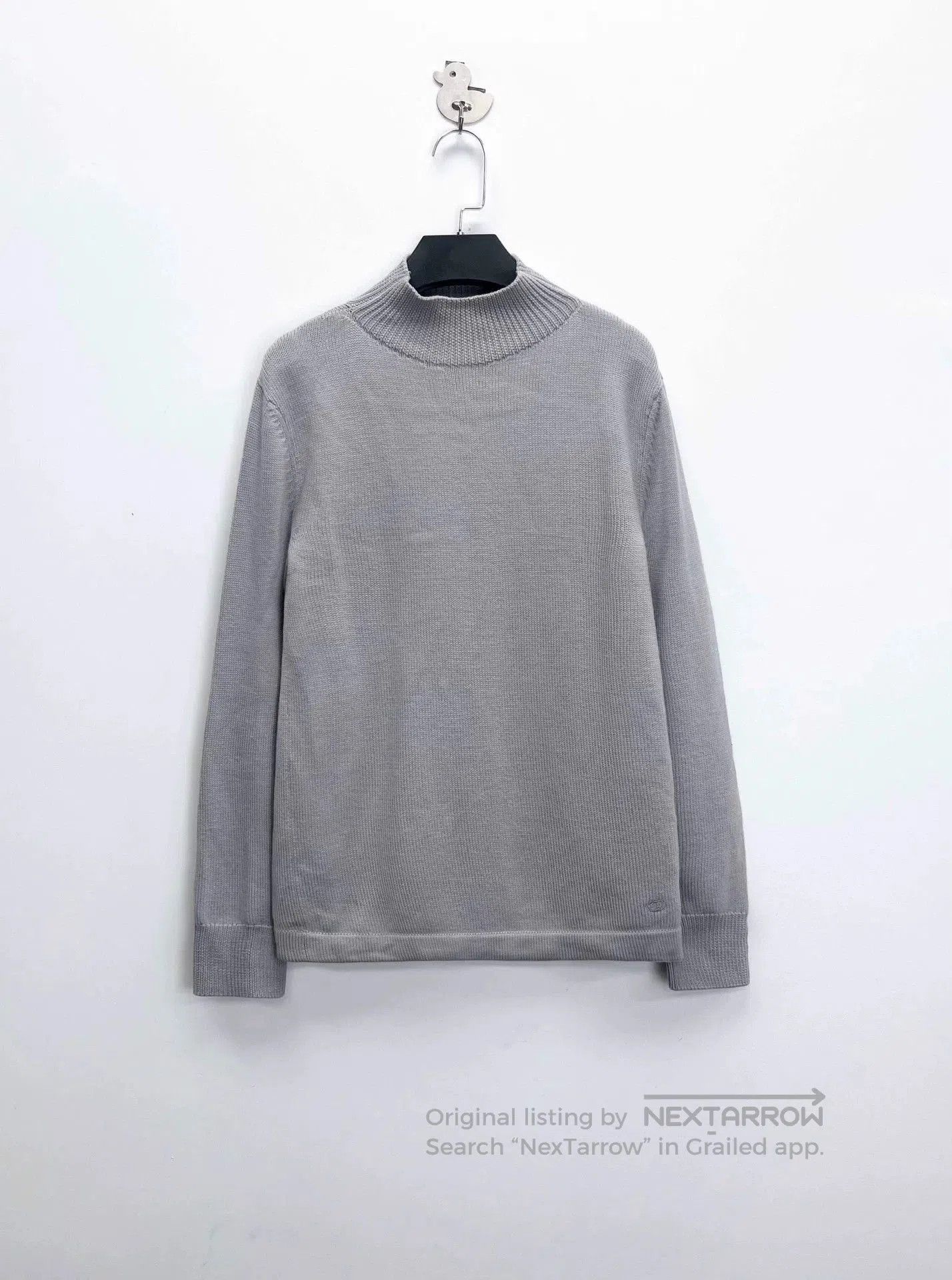 Gucci Gucci Gray Embroidered Logo Turtleneck Sweater. Size US M / EU 48-50 / 2 - 1 Thumbnail