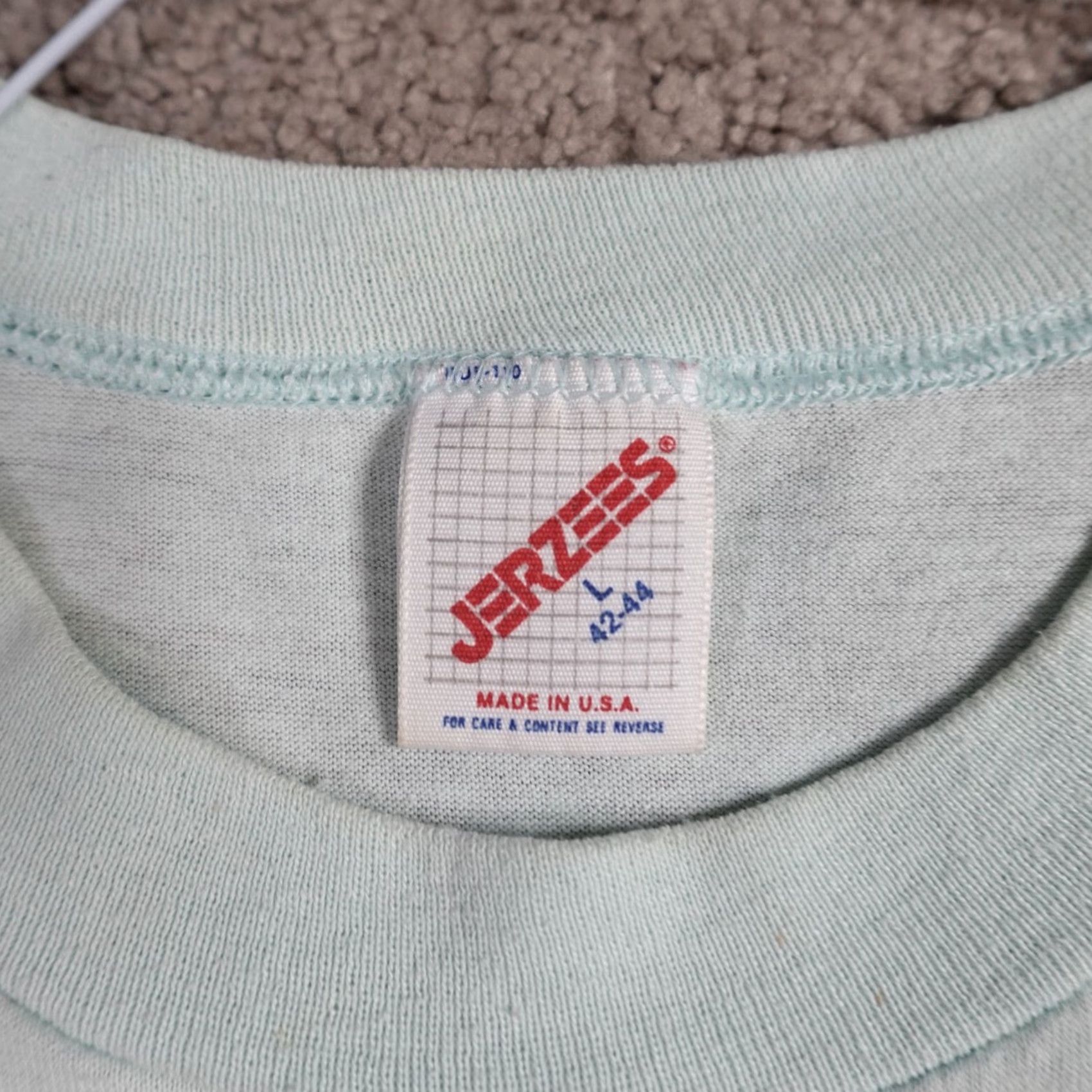 Jerzees VINTAGE Jerzees Golf Shirt M Blue Teal Novelty I golf Therefore I Lie Graphic Print Crew Neck Short Sleeve Mens M Size US M / EU 48-50 / 2 - 3 Thumbnail