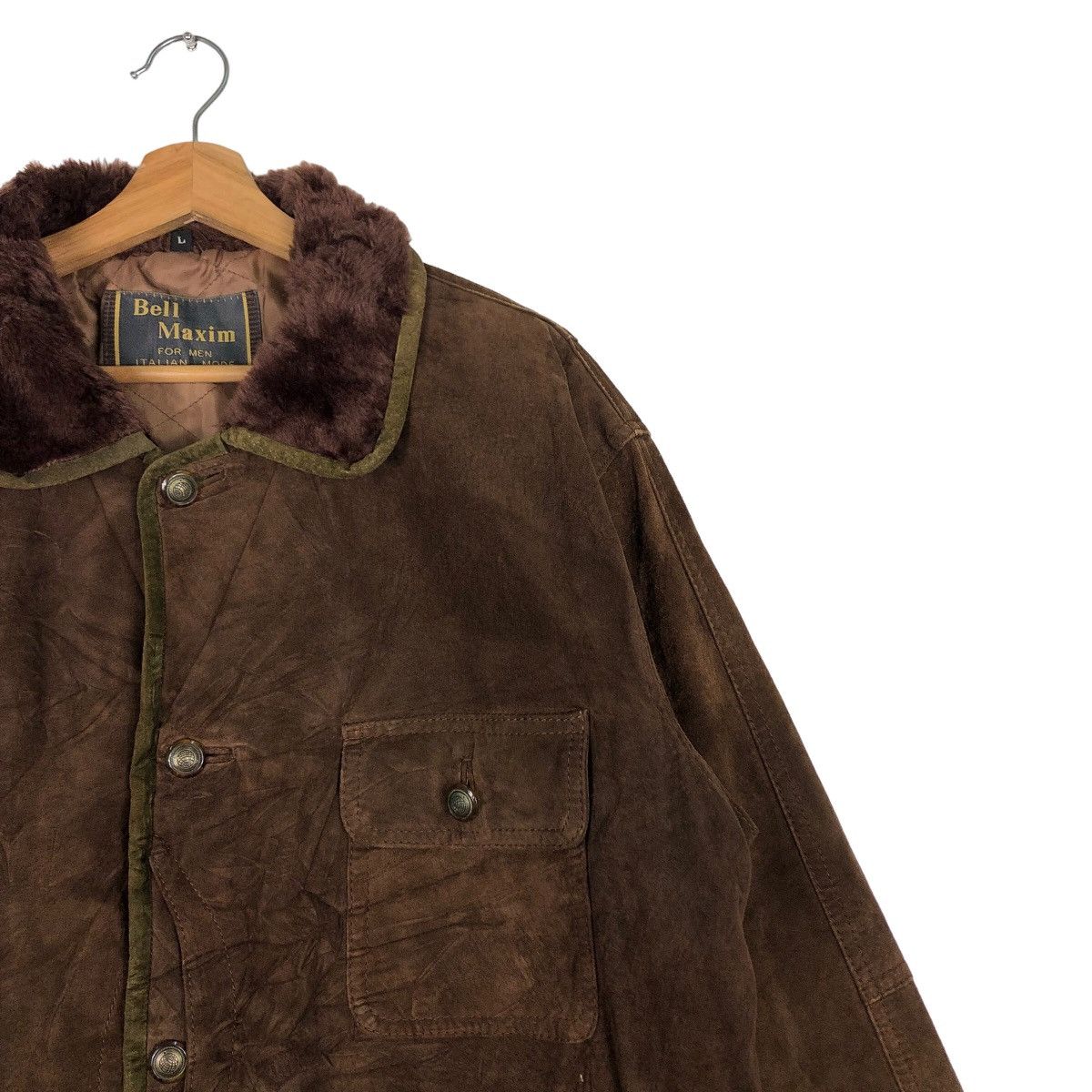 Japanese Brand 🔥90s Vintage Genuine Leather Jacket Bell Maxim Italian Mode Size US L / EU 52-54 / 3 - 6 Thumbnail