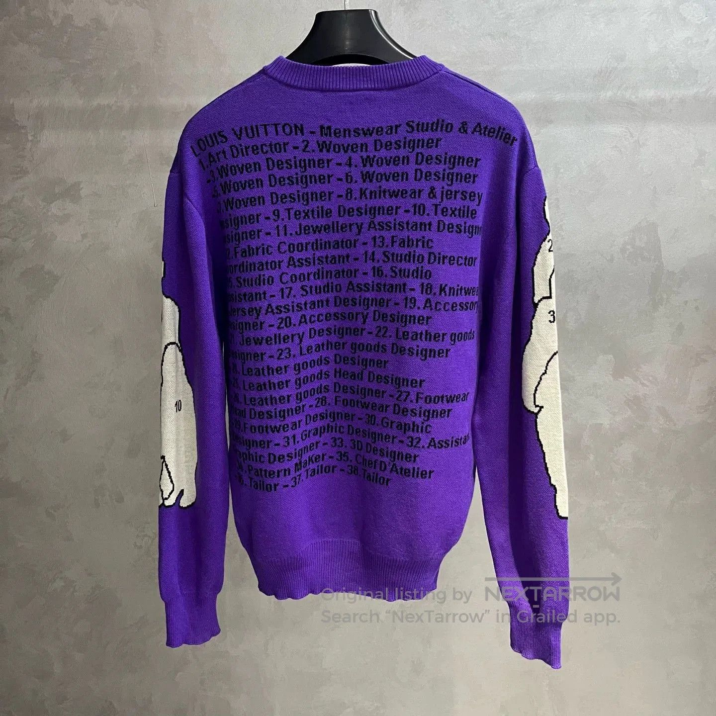 Louis Vuitton Louis Vuitton Purple Logo Jacquard Sweater. Size US L / EU 52-54 / 3 - 5 Thumbnail