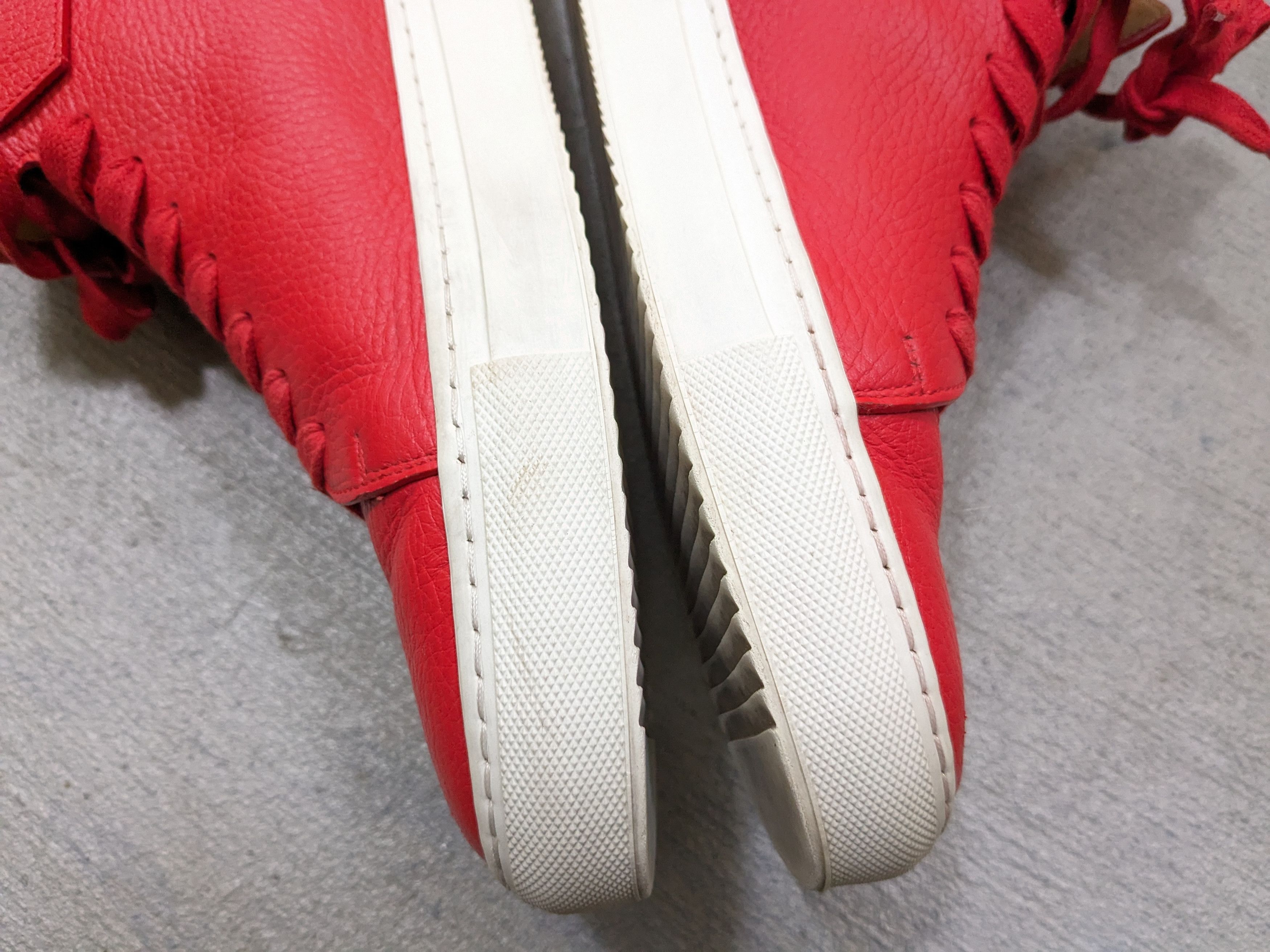 Buscemi Buscemi 100 MM Red Leather Italy Size 12 45 Sneakers Gold Size US 12 / EU 45 - 10 Thumbnail