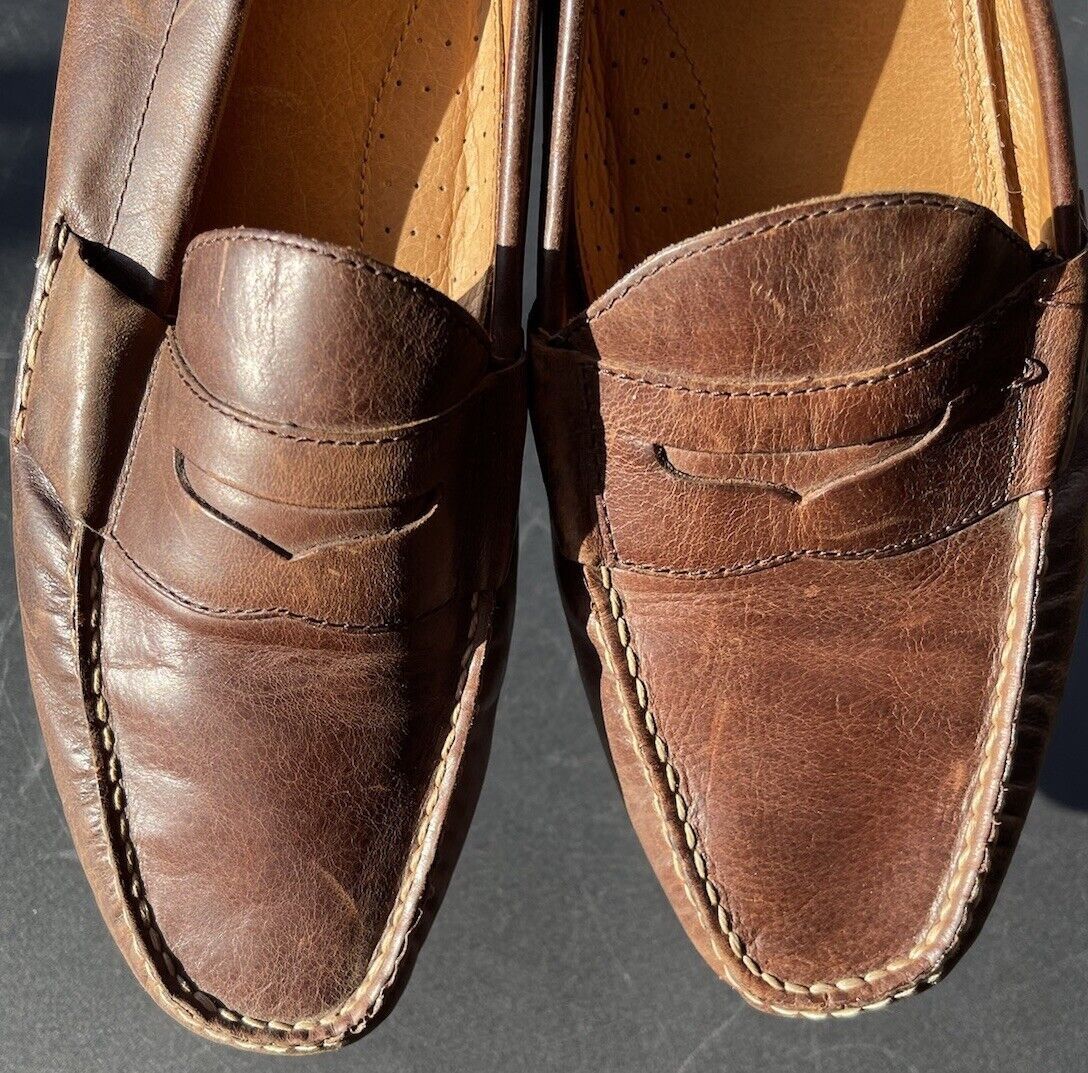 Polo Ralph Lauren POLO RALPH LAUREN Men's Leather Brown Shoes Size 11.5 D Size US 11.5 / EU 44-45 - 7 Thumbnail