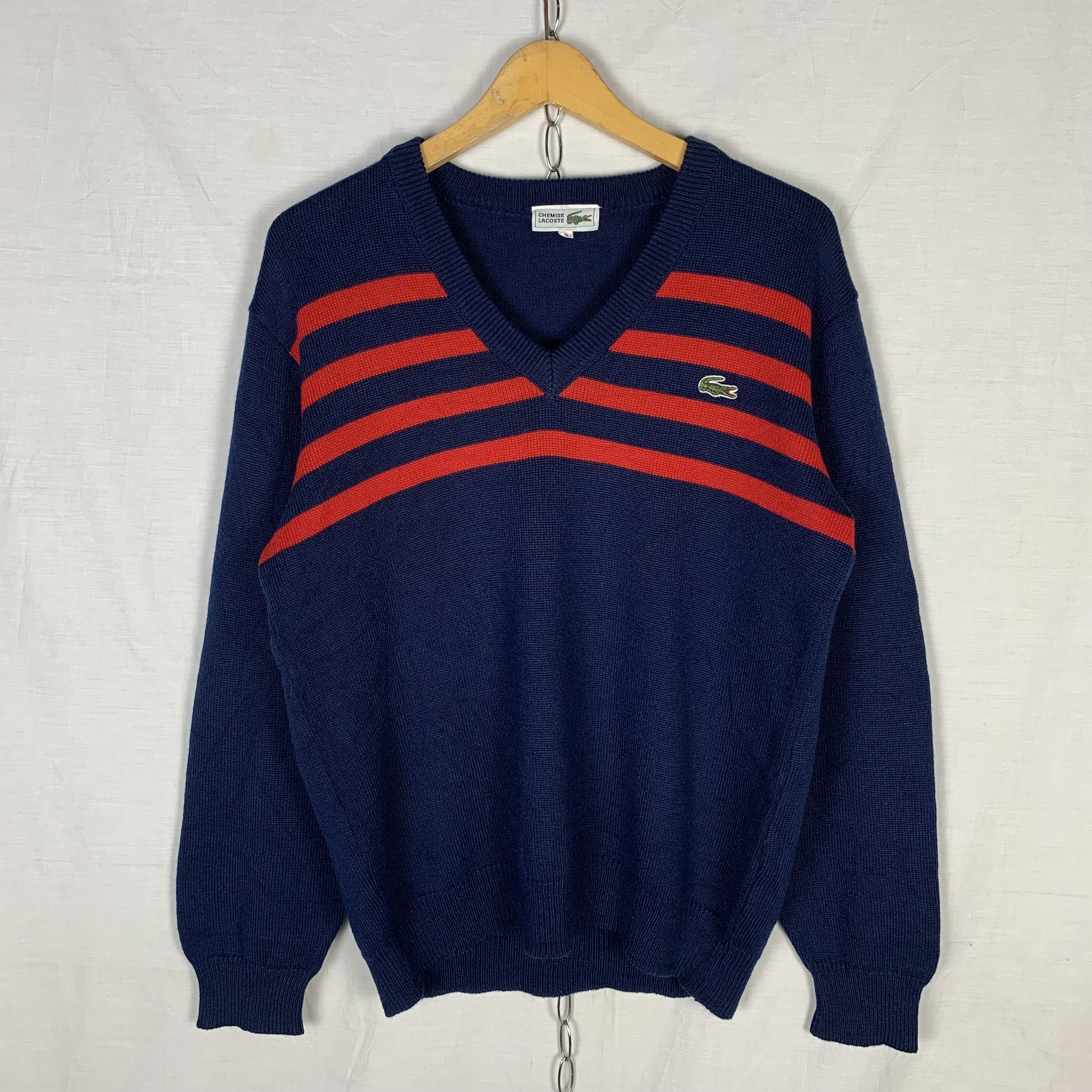 Lacoste Vintage Lacoste Knit Sweater Cardigan Jumper Size US S / EU 44-46 / 1 - 1 Thumbnail