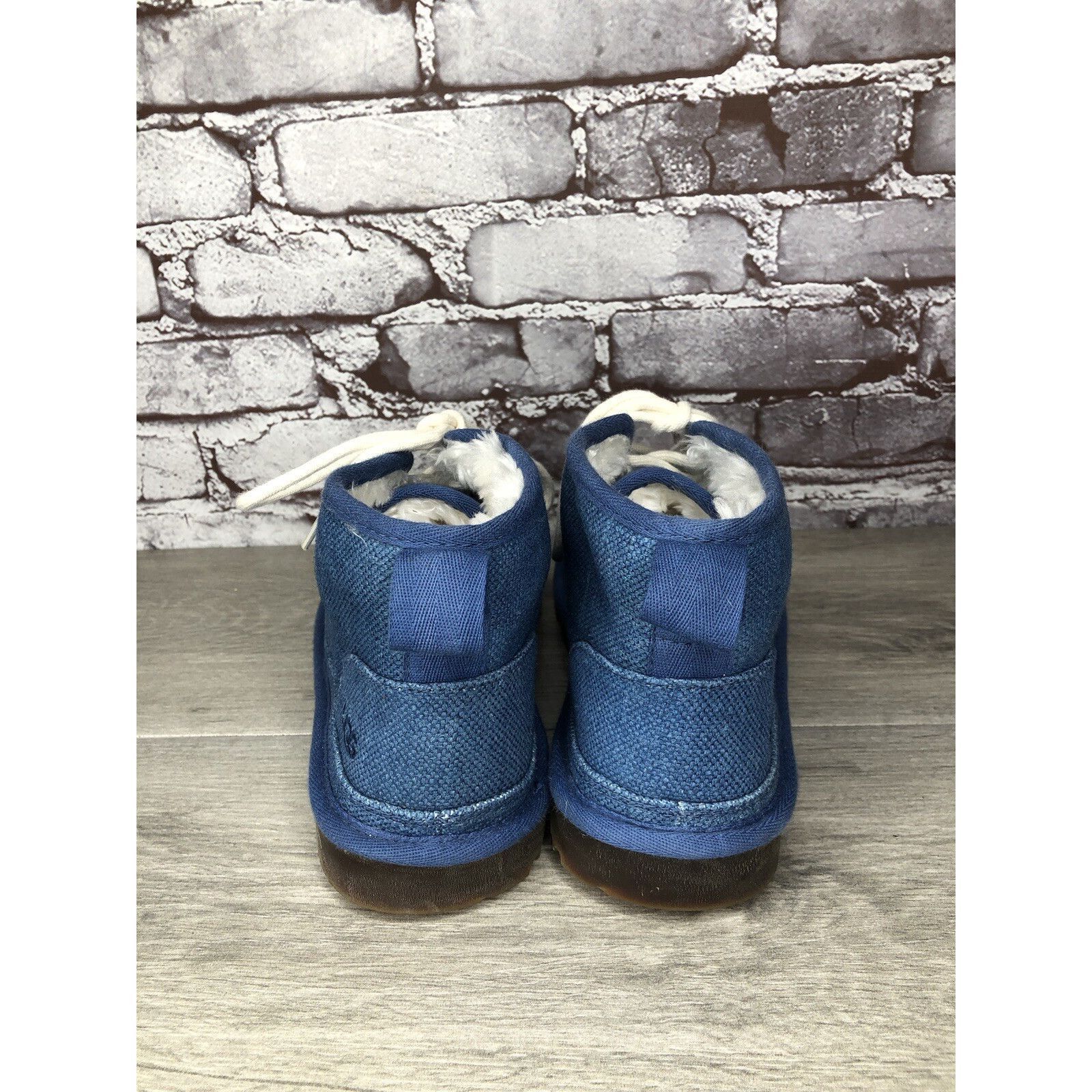 Ugg UGG Neumel Blue Fabric Fur WHT Lace Up Chukka Boots Men Sz 4 Size US 10 / EU 43 - 4 Thumbnail
