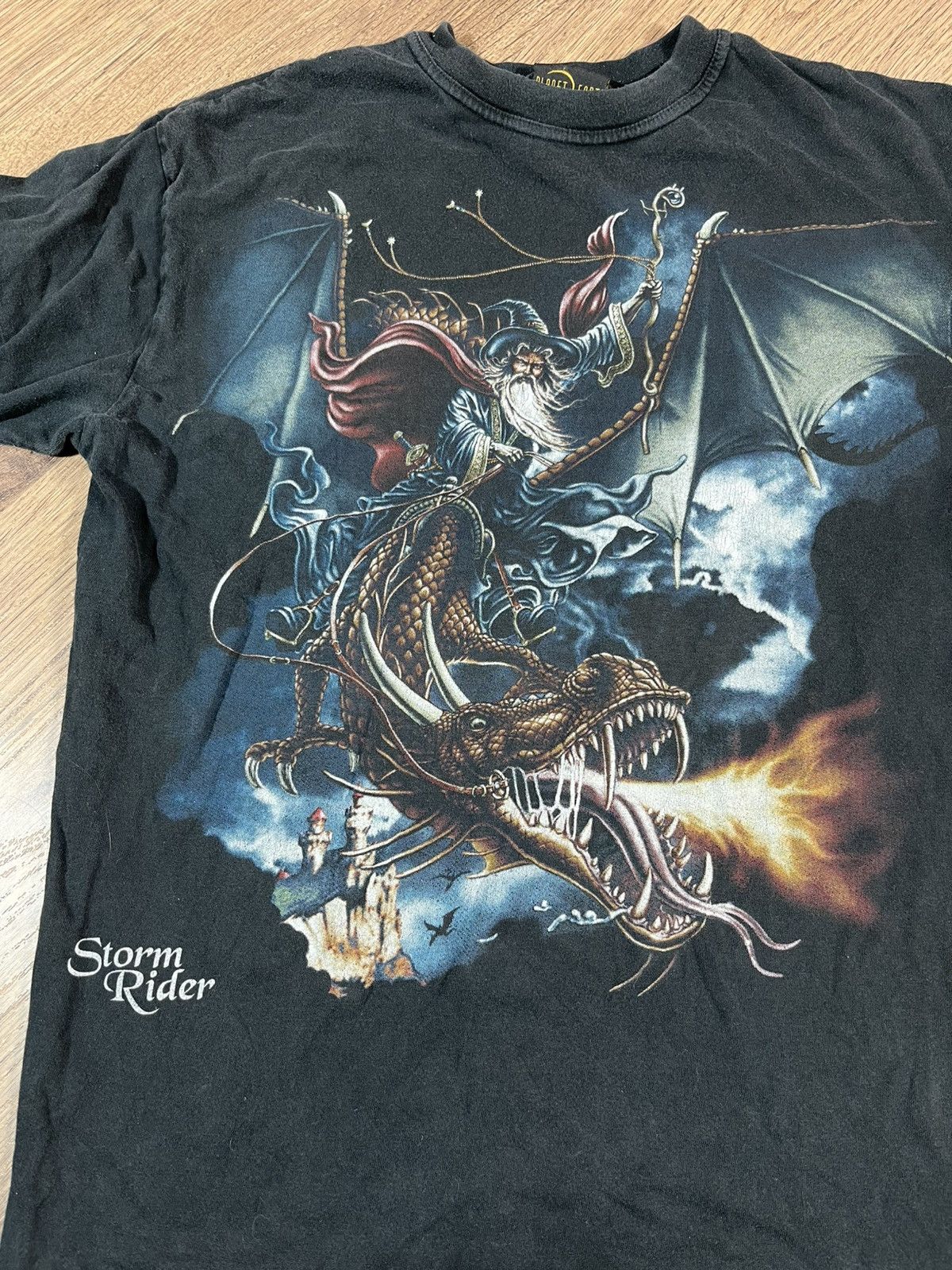 Other Vintage 90s Other Worlds Wizard Dragon T Shirt Size US XL / EU 56 / 4 - 2 Thumbnail