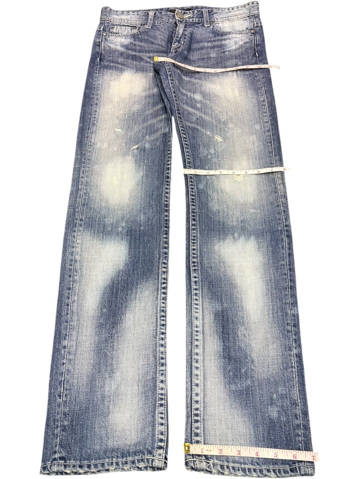 Ksubi Vintage Japanese Brand Faded Wash Distressed Jeans Size 33" - 8 Thumbnail