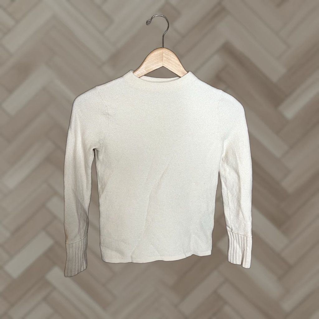 Club Monaco Club Monaco Womens Ivory Knitted Pullover Sweatshirt XS Pullover Knit Solid Long Sleeve Sweater Size XS Womens Ivory (Note: ensure within 200 chars) Size XS / US 0-2 / IT 36-38 - 1 Thumbnail