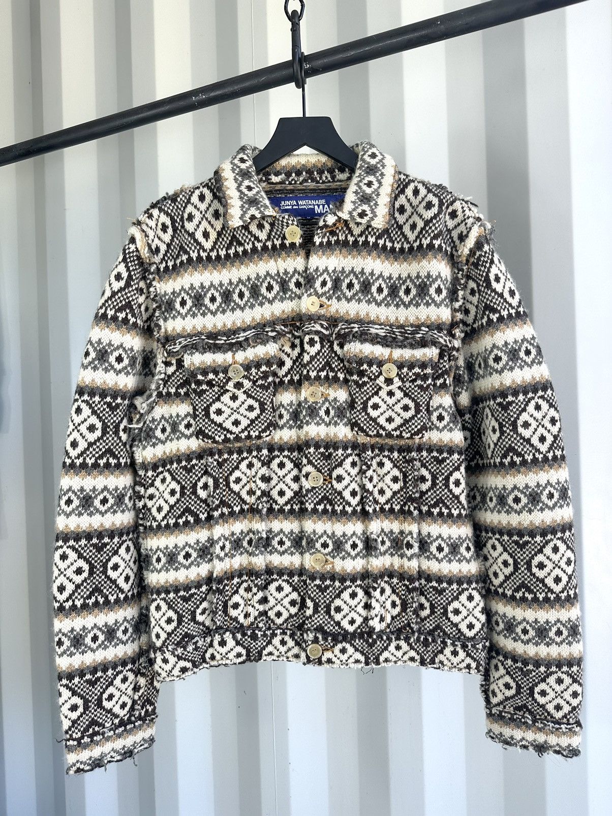 Comme des Garcons Heavy Knit Trucker Jacket Size US M / EU 48-50 / 2 - 2 Thumbnail