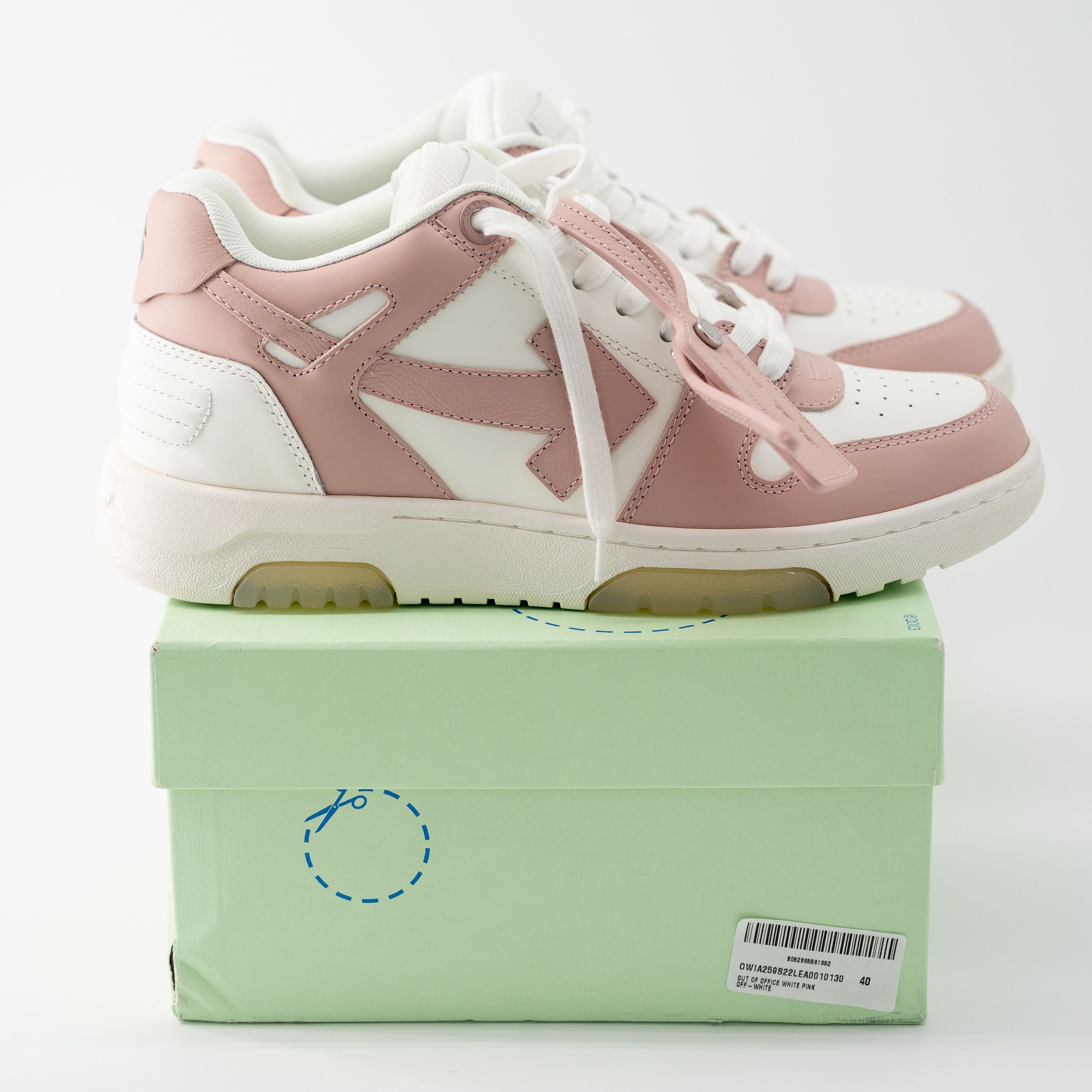 Off-White 10us 40eu Off-White Out Of Office White Pink Leather Sneaker Size US 10 / IT 40 - 11 Thumbnail