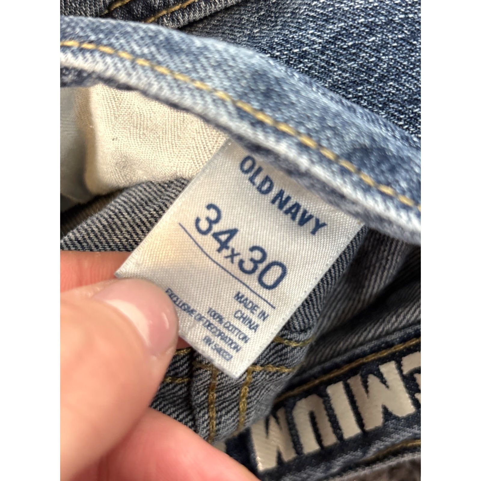 Old Navy Old Navy Jeans Mens 34x29 Distressed Bootcut Mid Wash Blue USA 90s Y2K Grunge Work Mens Jeans Size US 34 / EU 50 - 6 Thumbnail