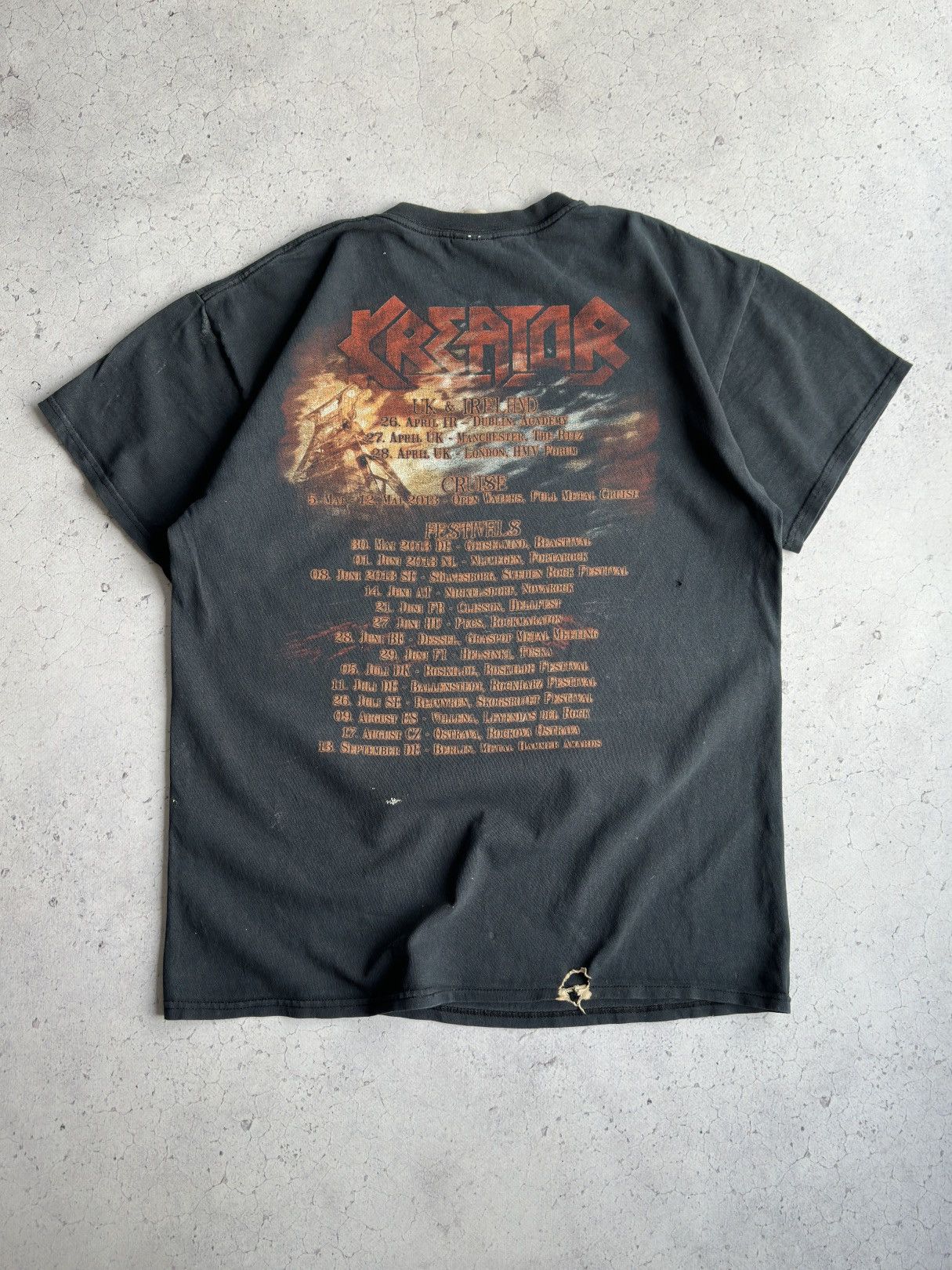 Band Tees Vintage 2000’s Kreator Thrash Metal Band Tour Faded Tee Size US L / EU 52-54 / 3 - 2 Thumbnail