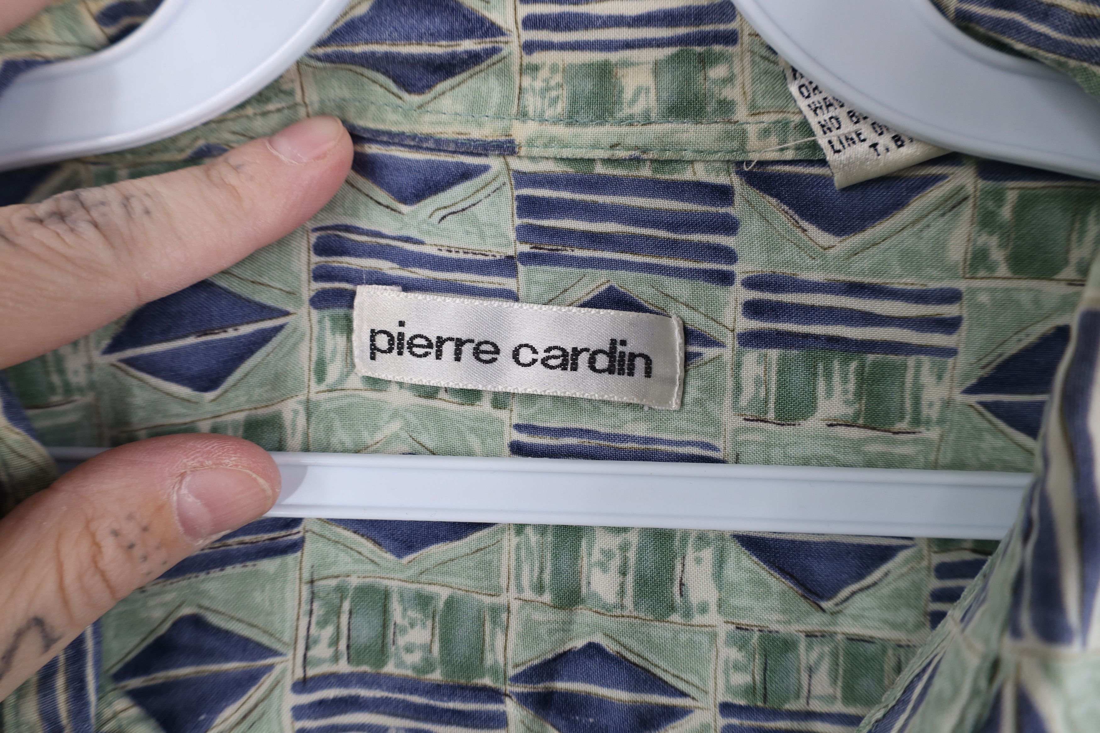 Pierre Cardin Vintage 90s Pierre Cardin Rayon Collared Button Shirt Size US L / EU 52-54 / 3 - 6 Thumbnail