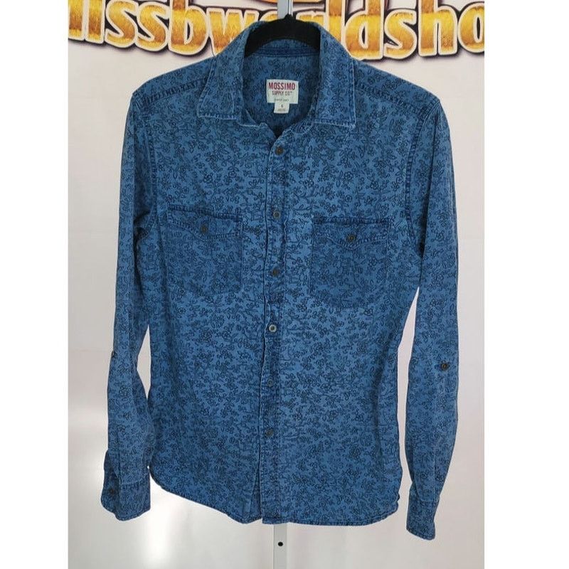 Mossimo Mossomo Blue Paisley print long sleeve button down Small Size US S / EU 44-46 / 1 - 4 Thumbnail