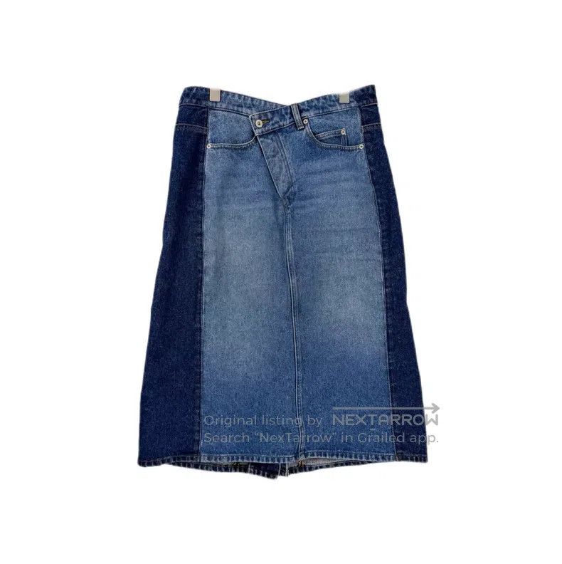 Loewe Loewe Washed blue leather label denim skirt Size 26" / US 2 / IT 38 - 1 Thumbnail