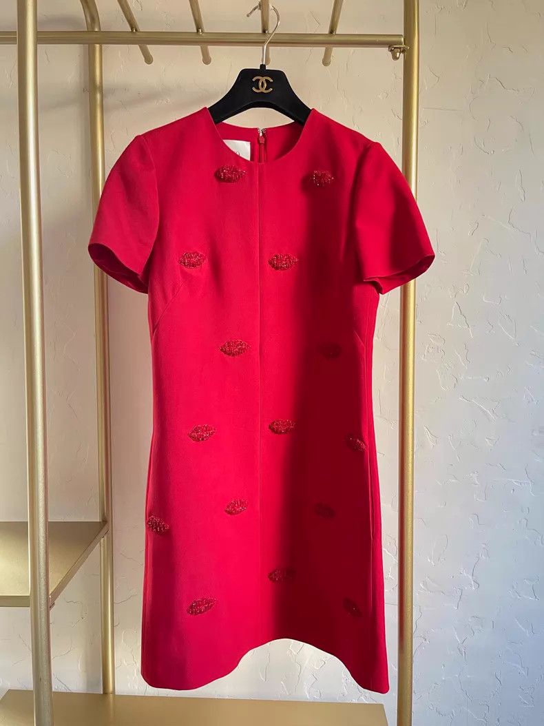 Valentino Valentino Red lip dress Size XS / US 0-2 / IT 36-38 - 1 Thumbnail