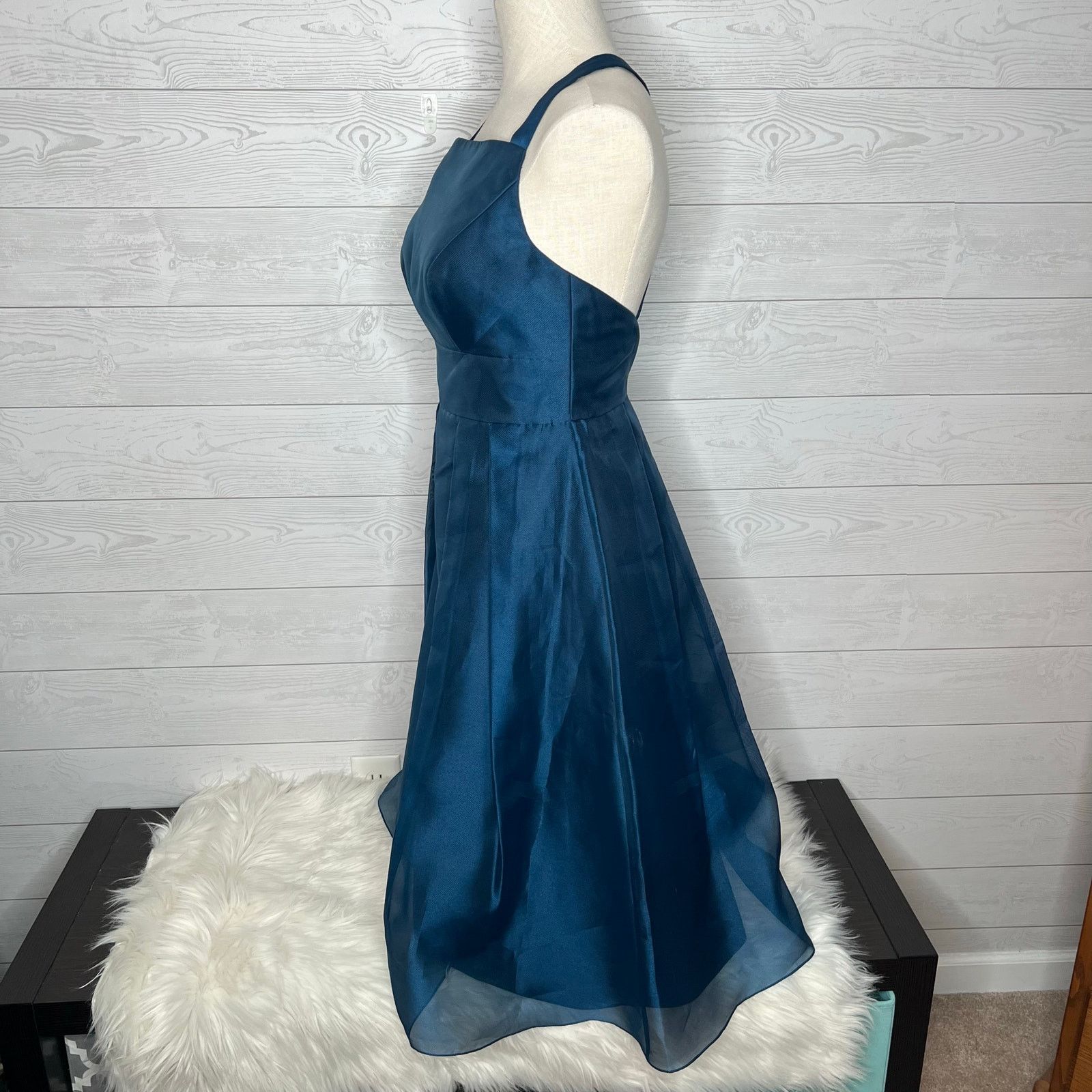 After Six After Six “Mousseline” midi navy formal dress Size 6 Size M / US 6-8 / IT 42-44 - 2 Thumbnail