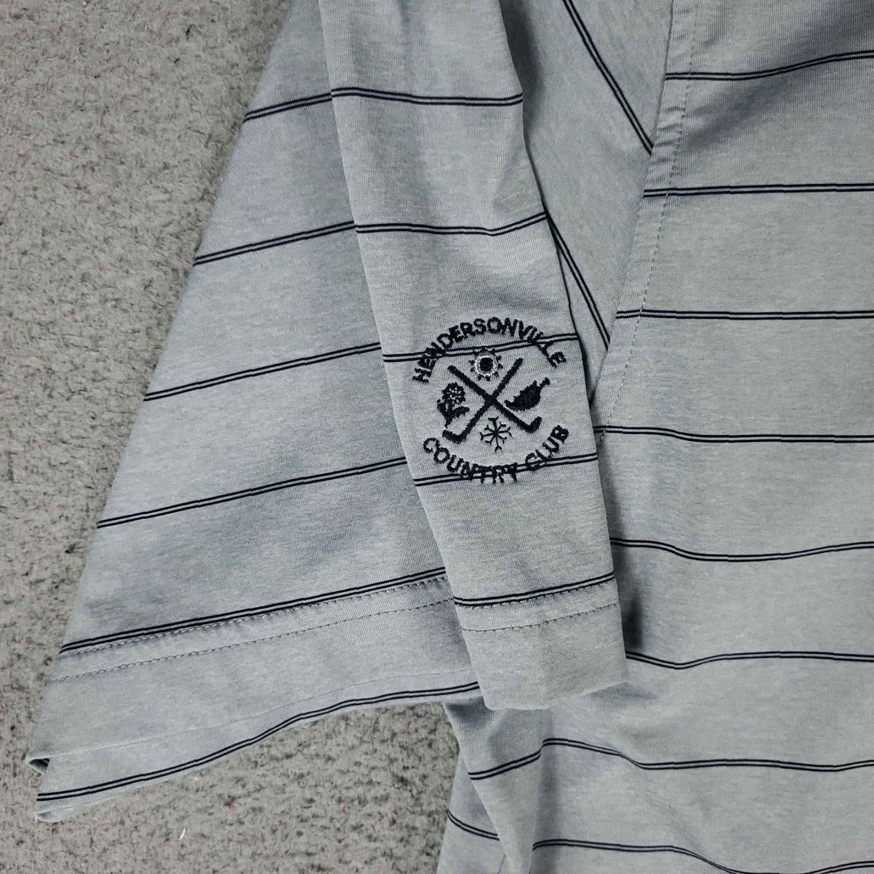 Footjoy FJ Polo Shirt Mens XL Gray Striped Short Sleeve Polo Shirt Men's Gray Striped Short Sleeve FJ Polo Size US XL / EU 56 / 4 - 6 Thumbnail