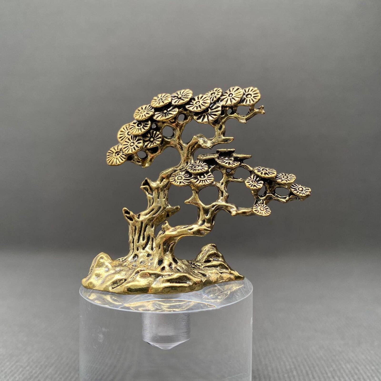 The Unbranded Brand Brass Bonsai Tree Figurine Sculpture Size ONE SIZE - 2 Thumbnail