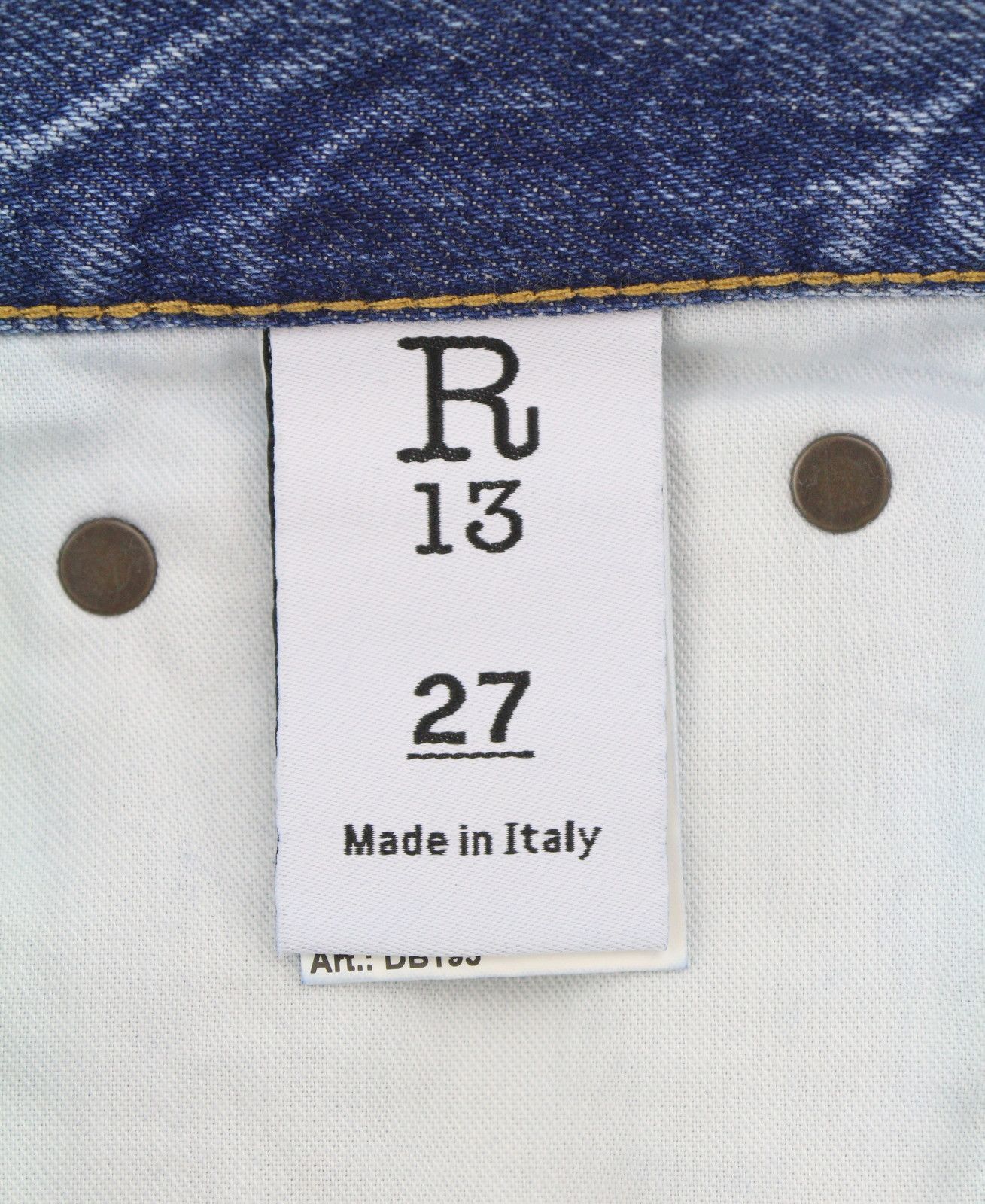 R13 BOYFRIEND 27 Jasper Cropped Blue PF25 Jeans 87192 Size 27" / US 4 / IT 40 - 8 Thumbnail