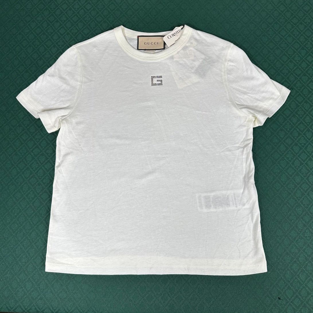 Gucci Gucci Square G Embellished Cotton T-Shirt Size L NWT Size L / US 10 / IT 46 - 2 Thumbnail