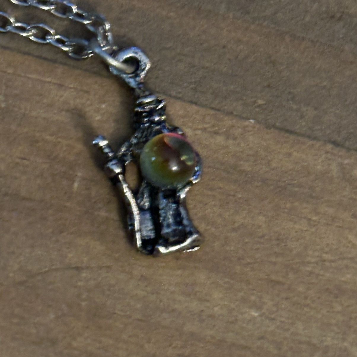 Vintage Vintage Wizard with rainbow crystal ball pendant necklace Size ONE SIZE - 3 Thumbnail