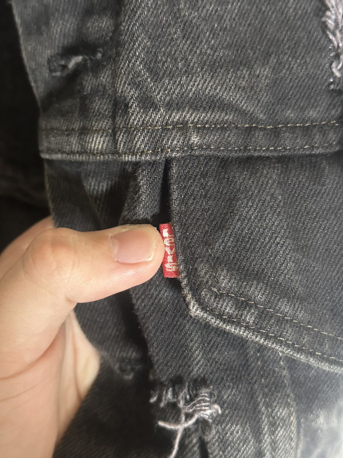 Levi's Distressed punk Levis denim jacket Size US M / EU 48-50 / 2 - 6 Thumbnail