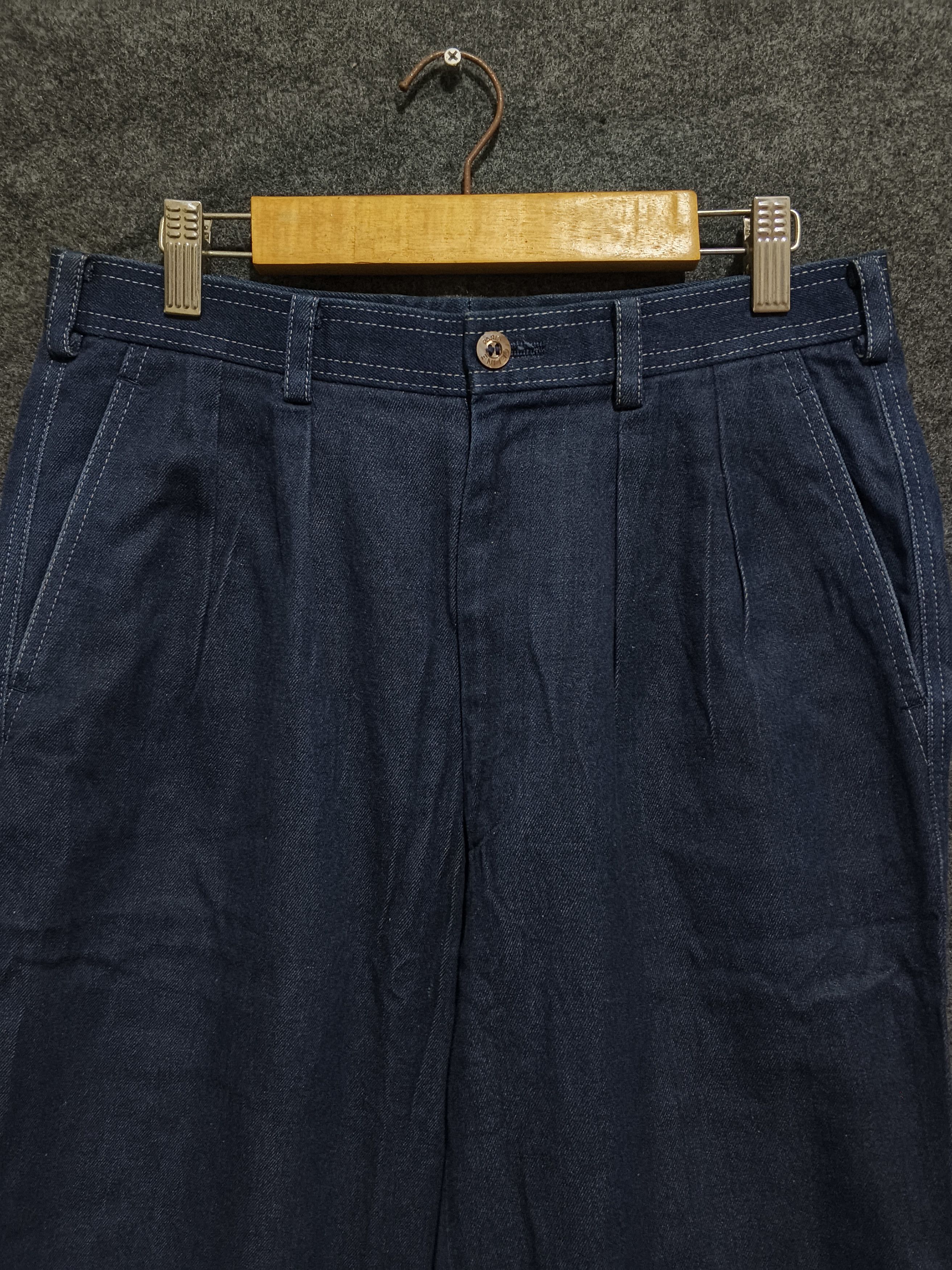 Celine 💥SICK💥 Vintage 70-80s CELINE Paris⁠ Indigo Trousers Pants Size 29" - 5 Thumbnail
