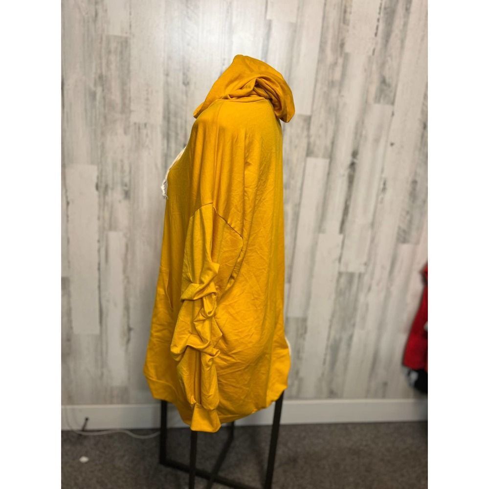 Other Ups & Downs Yellow Ruffle Sleeve Hoodie Dress Women’s 1X Size XL / US 12-14 / IT 48-50 - 2 Thumbnail