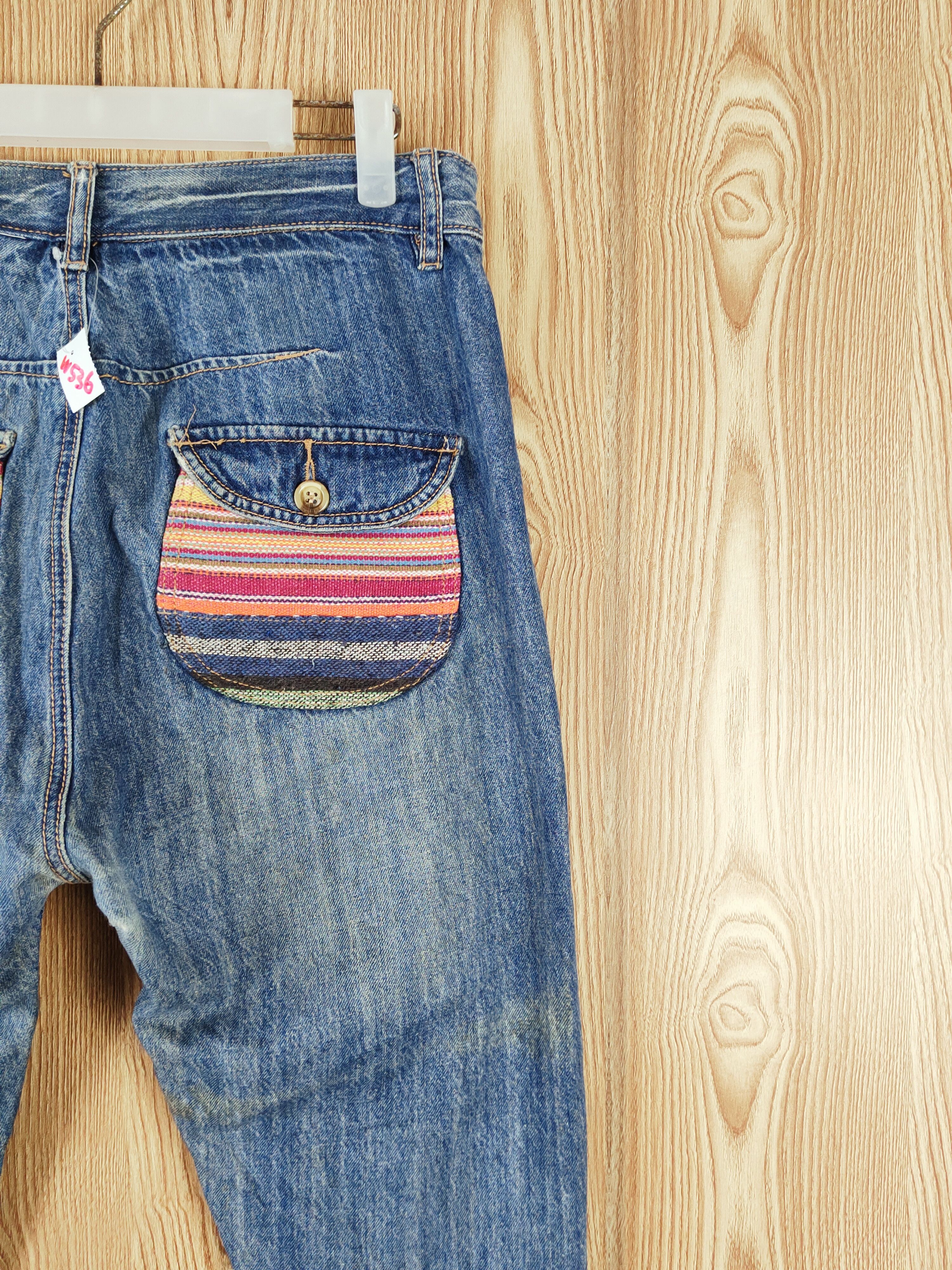 Japanese Brand Agile Blue Distressed Ripped Jeans #W536 Size US 30 / EU 46 - 10 Thumbnail