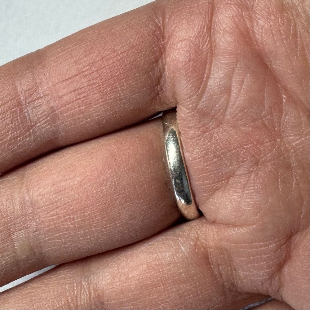 Other VIntage Art Deco Artisan Sterling Silver Ring with Brown St Size ONE SIZE - 3 Thumbnail