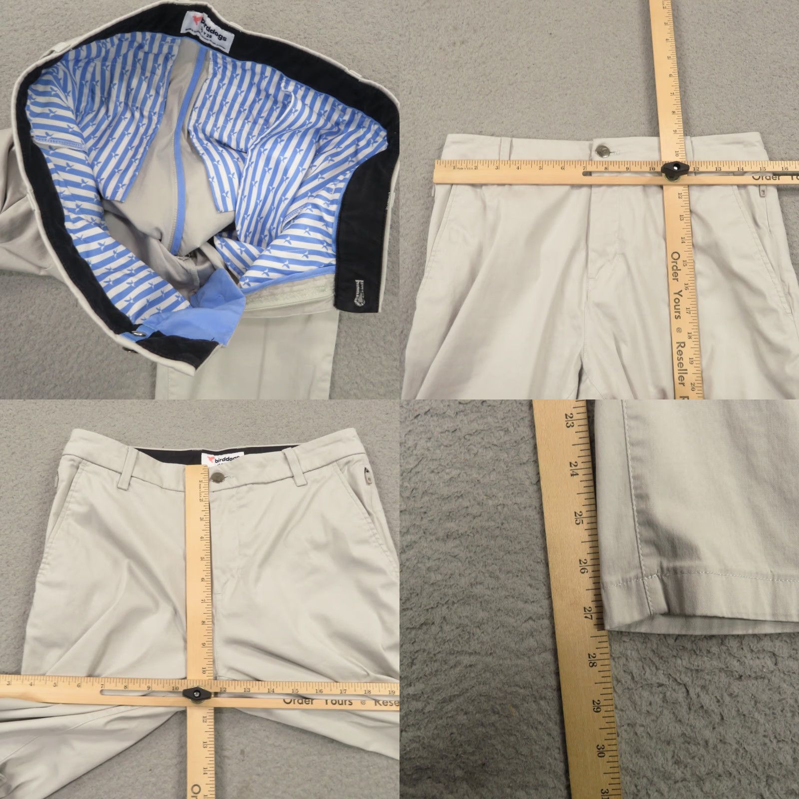 Vintage Birddogs Pants Men 30x28 Stretch Khakis Grey Linerless Performance Office Chino Size US 30 / EU 46 - 8 Thumbnail