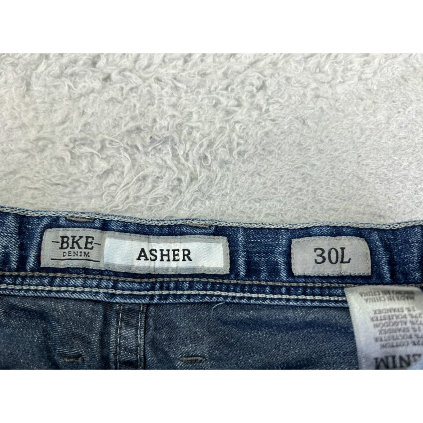 Vintage BKE Jeans Men 30 L Blue Denim Embroidered Distressed Asher Buckle 29x31 Size US 30 / EU 46 - 6 Thumbnail