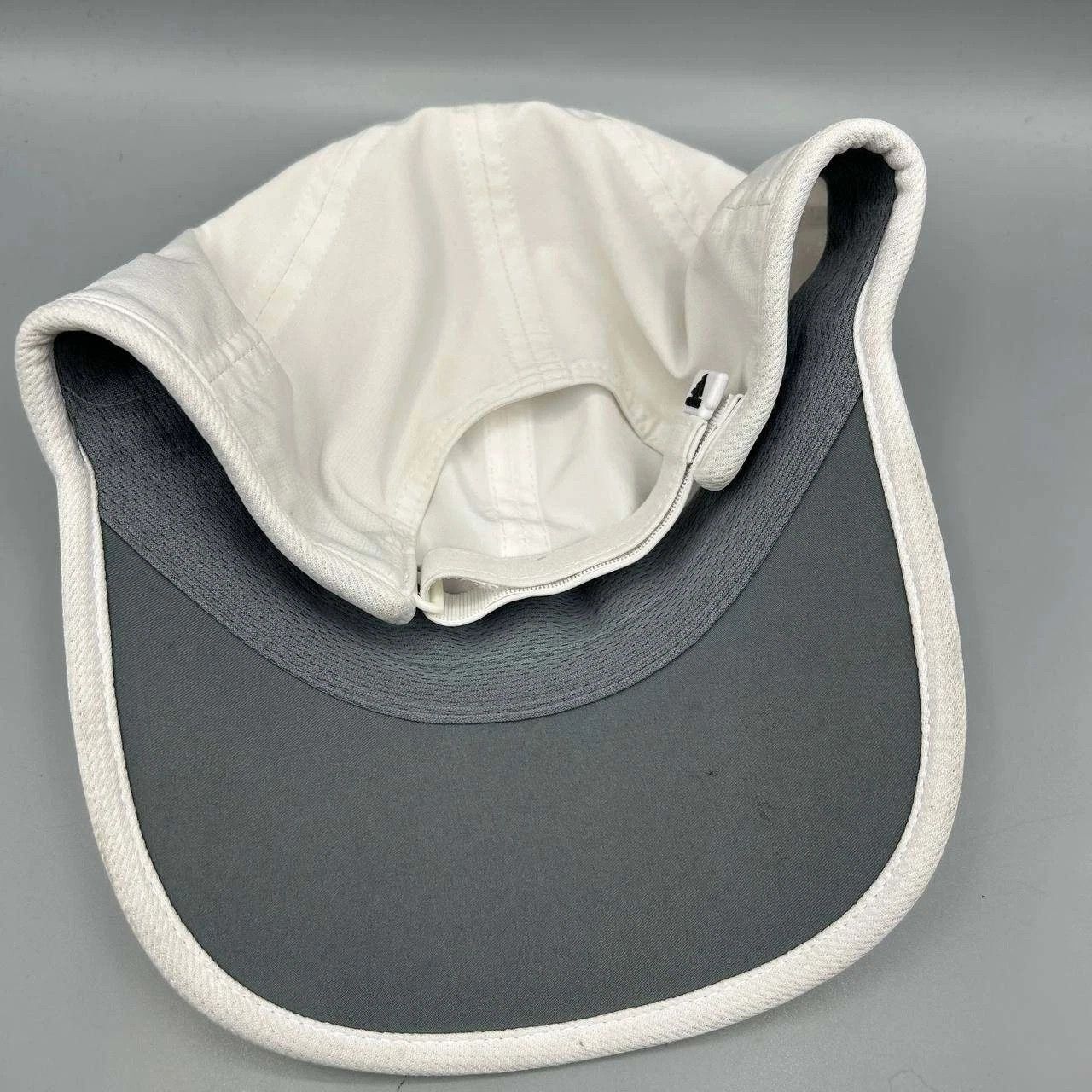 Adidas Adidas 3 Stripes Aeroready Hat Men White Gray Strap Back Cap Size ONE SIZE - 5 Thumbnail