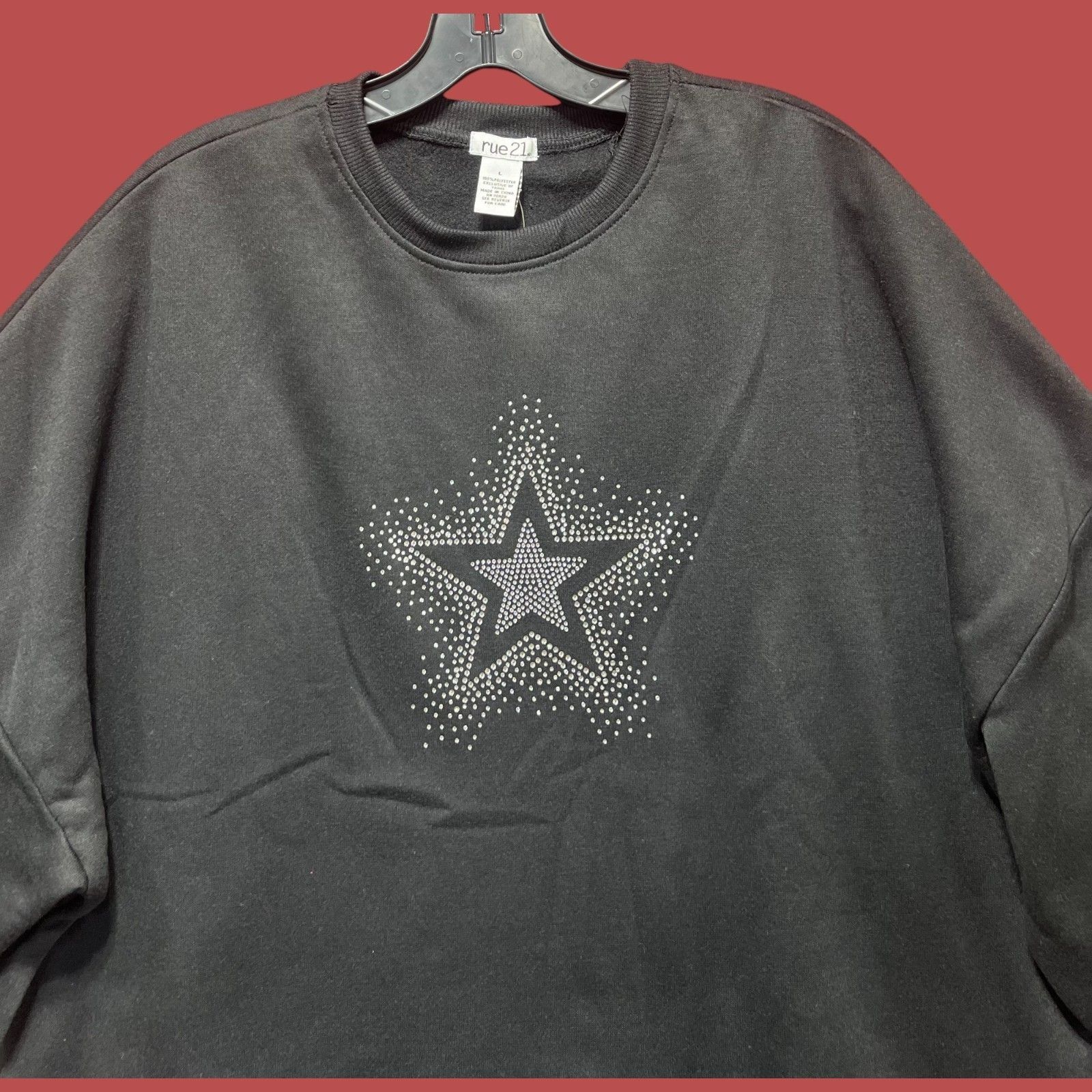 rue21 Rue 21 - Women's Long Sleeve Casual Sweatshirt - Black - Lar Size L / US 10 / IT 46 - 11 Thumbnail