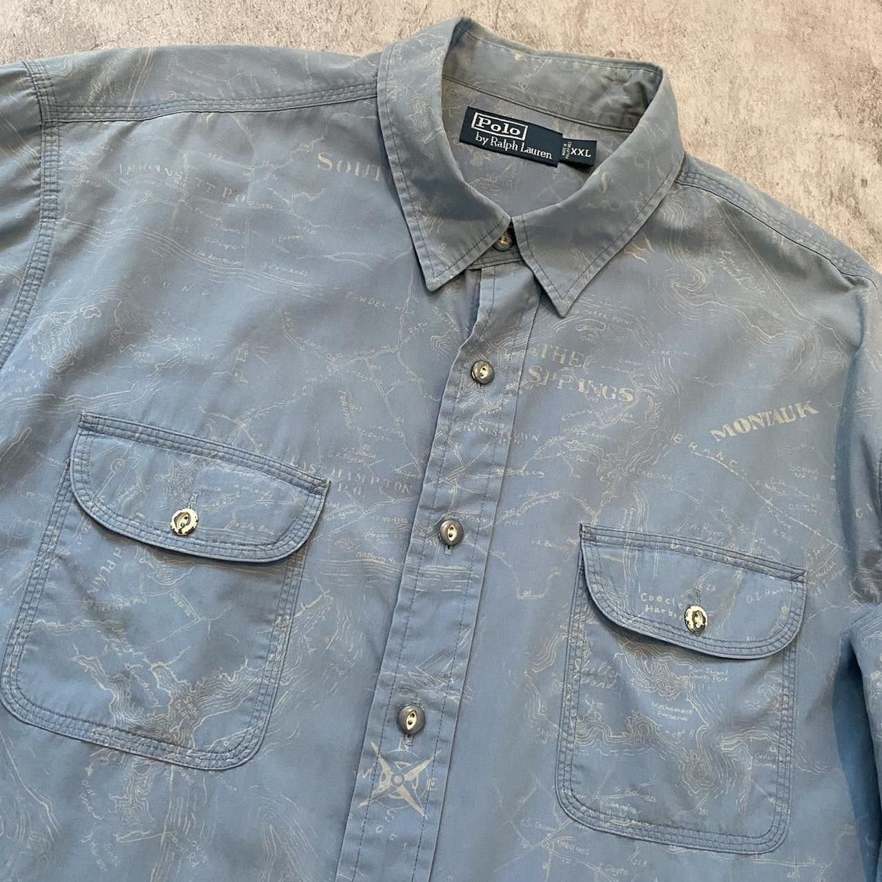 Polo Ralph Lauren Blue Polo Ralph Lauren button-up shirt Vintage Size US XXL / EU 58 / 5 - 3 Thumbnail