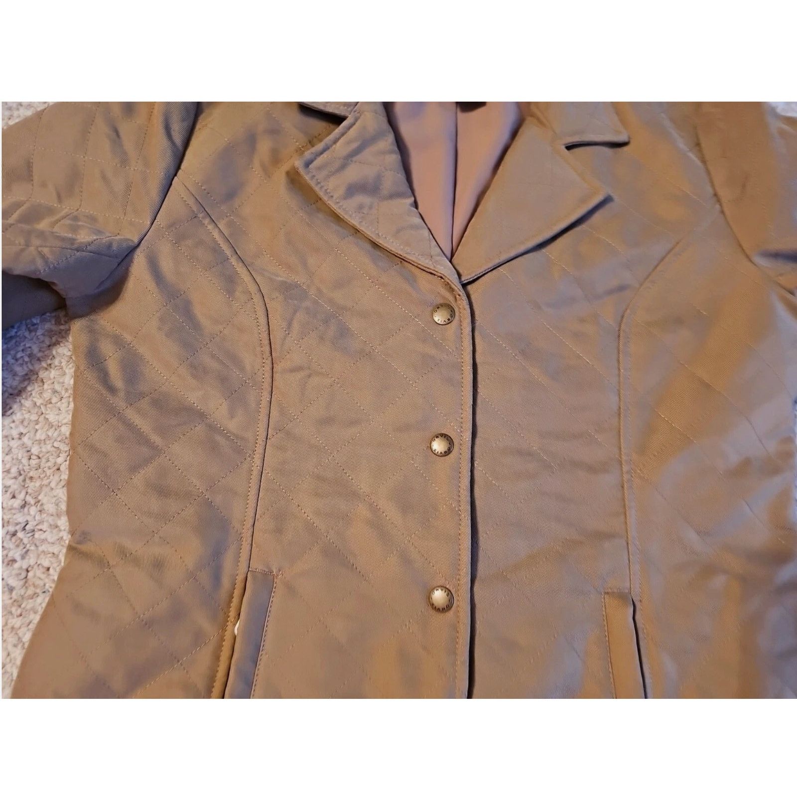 Orvis Orvis Quilted Riding Barn Jacket XS Tan Equestrian EUC Size XS / US 0-2 / IT 36-38 - 9 Thumbnail