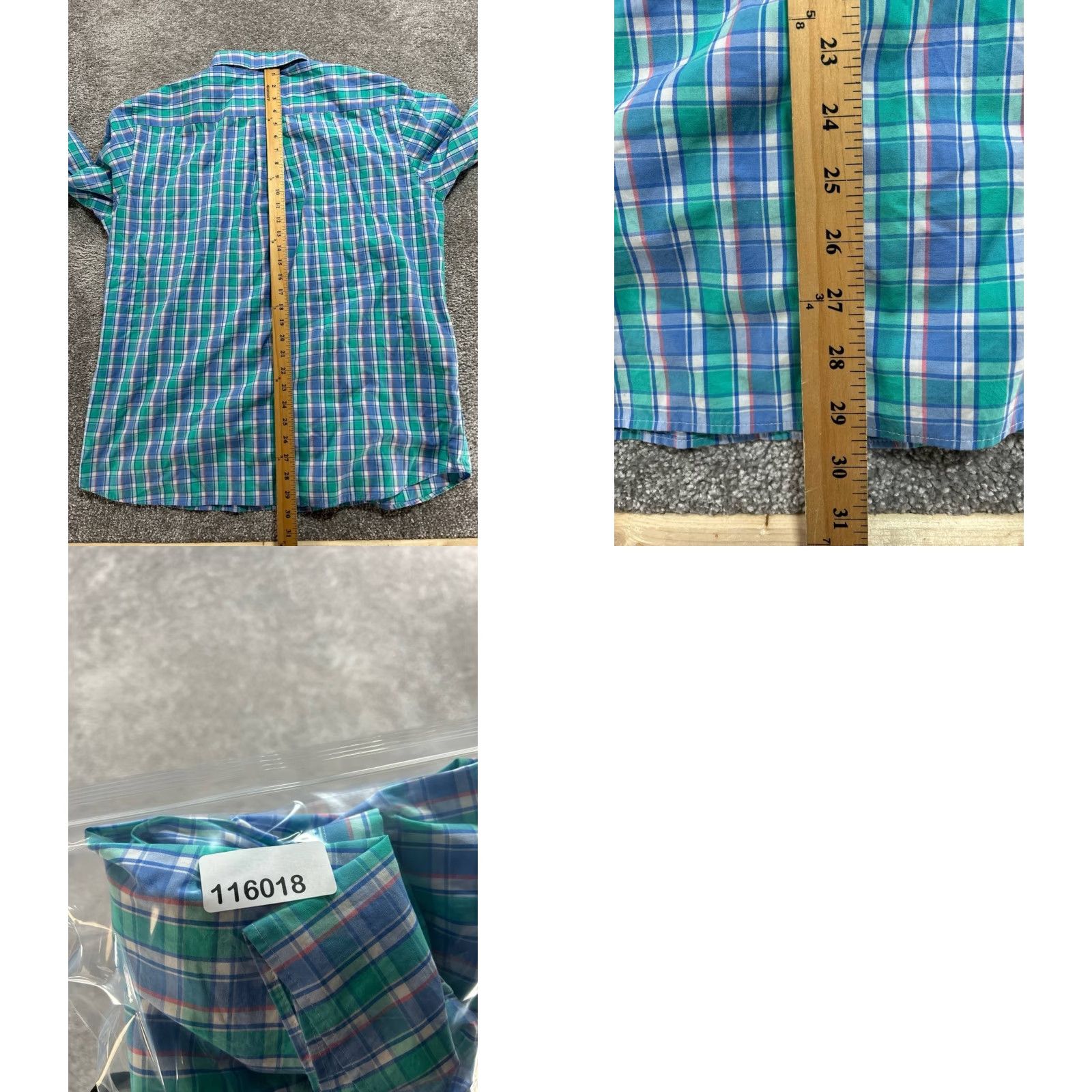 Vineyard Vines Vineyard Vines Shirt Mens Large Green Plaid Cotton Logo Stretch Button Down Shirt Size US L / EU 52-54 / 3 - 8 Thumbnail