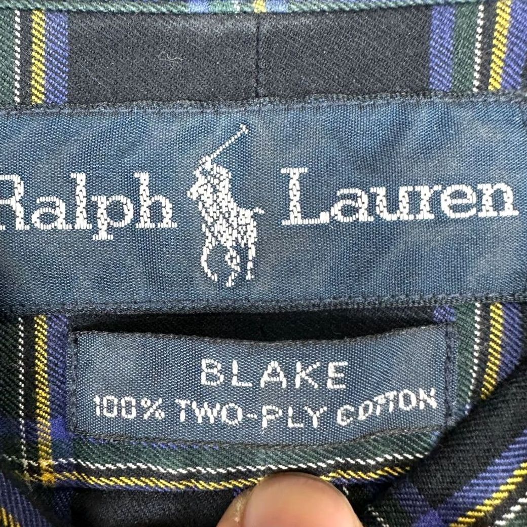 Ralph Lauren Ralph Lauren Blake Button-Down Shirt Mens XL Black Blue Plaid Oversized Baggy Size US XL / EU 56 / 4 - 4 Thumbnail