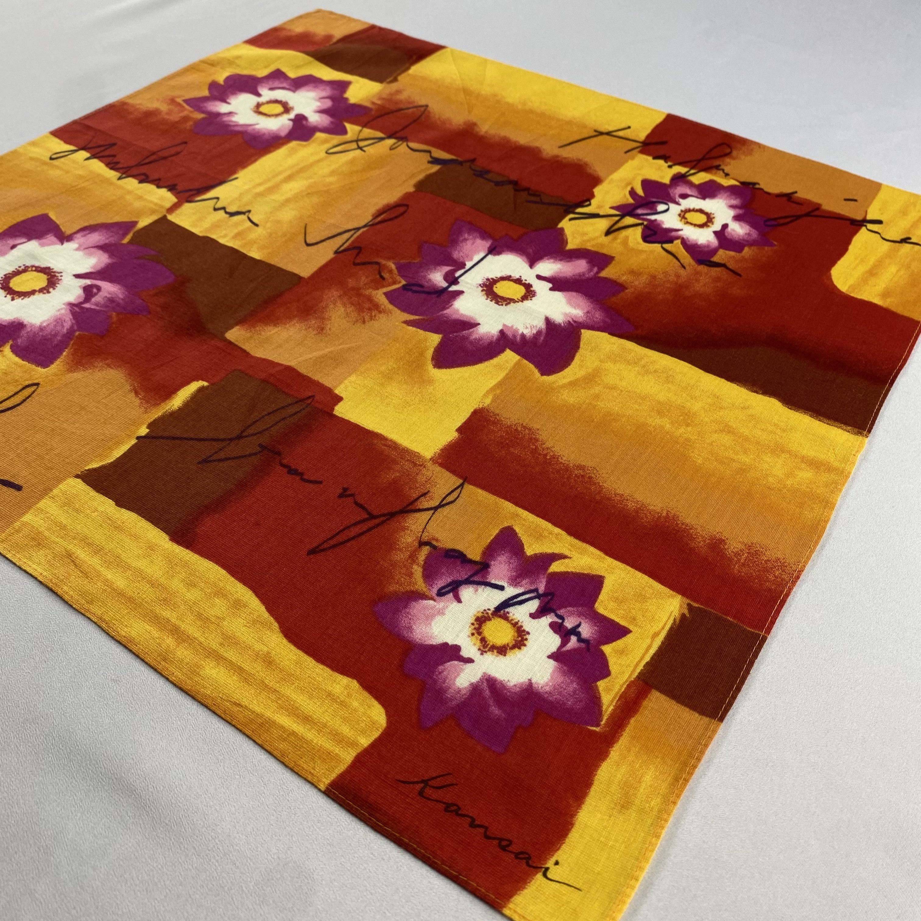 Kansai Yamamoto × Vintage Kansai Yamamoto Neckerchief / Bandana / Handkerchief-P1204 Size ONE SIZE - 2 Thumbnail